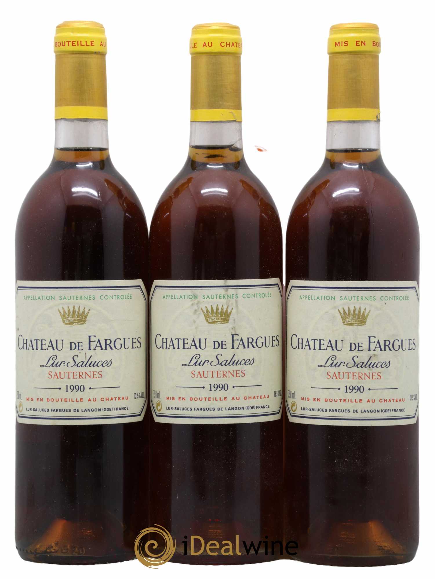 Château de Fargues 1990 - Lotto di 3 bottiglie - 0