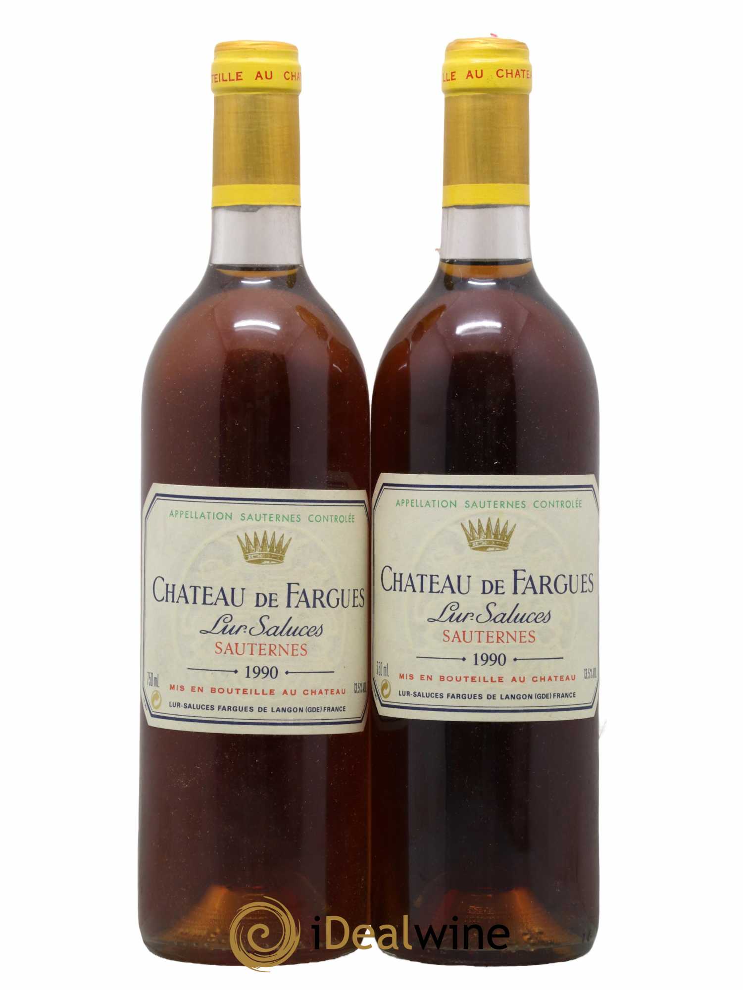 Château de Fargues 1990 - Lotto di 2 bottiglie - 0