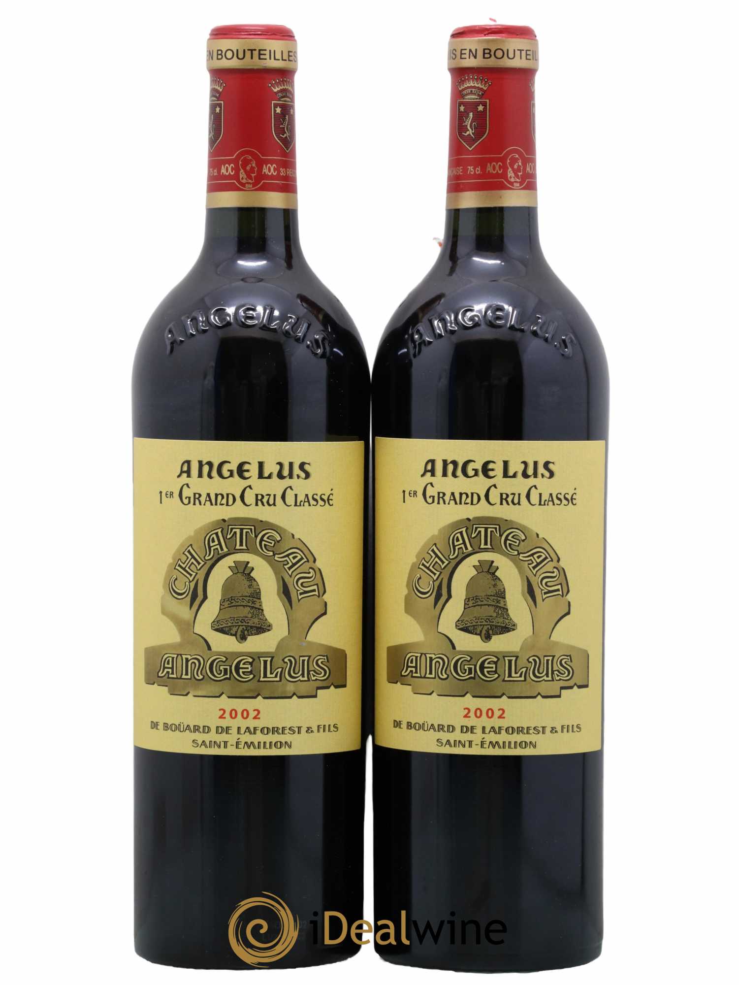 Château Angélus 1er Grand Cru Classé A 2002 - Lot de 2 bouteilles - 0