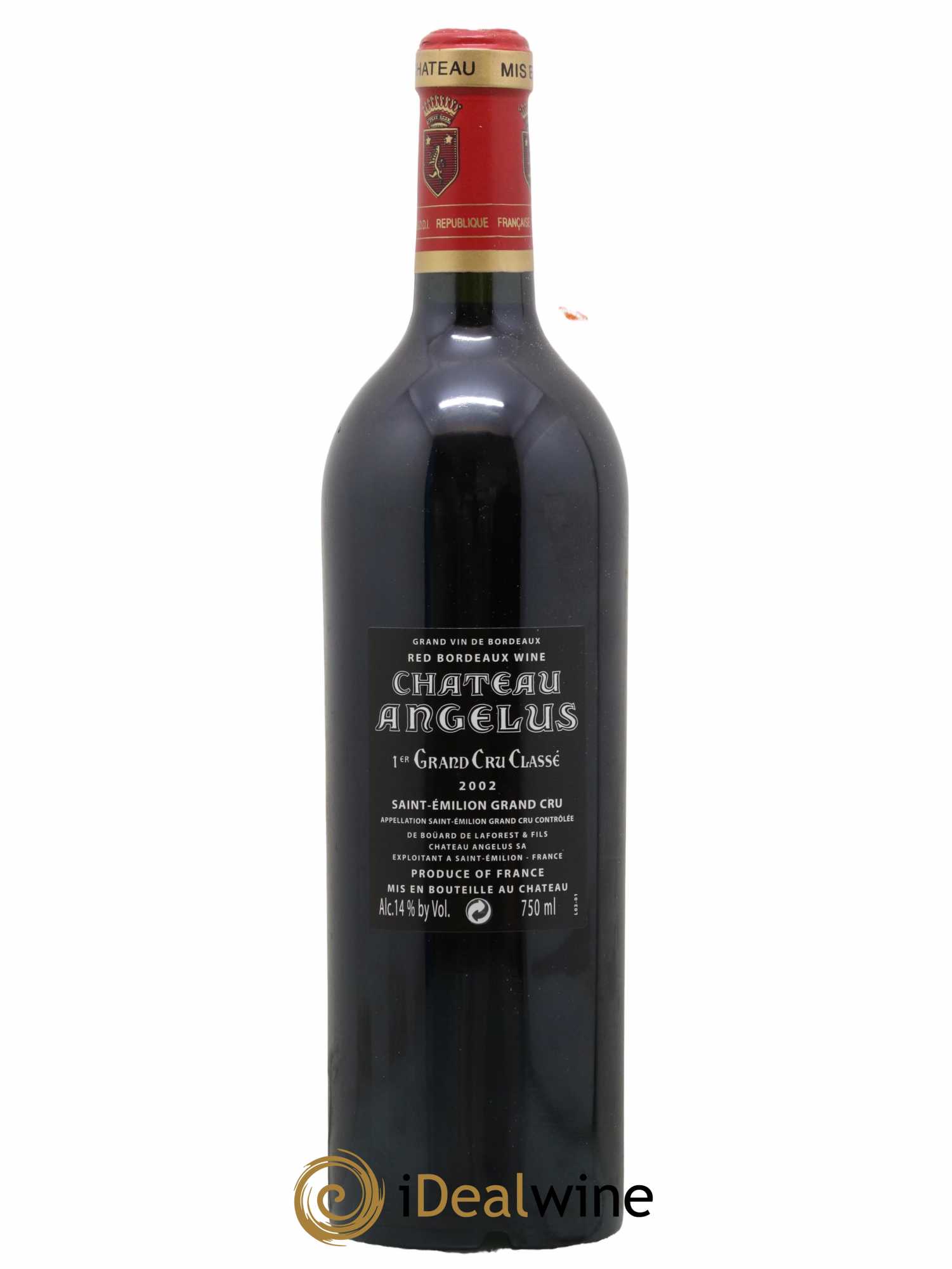 Château Angélus 1er Grand Cru Classé A 2002 - Lot de 1 bouteille - 1