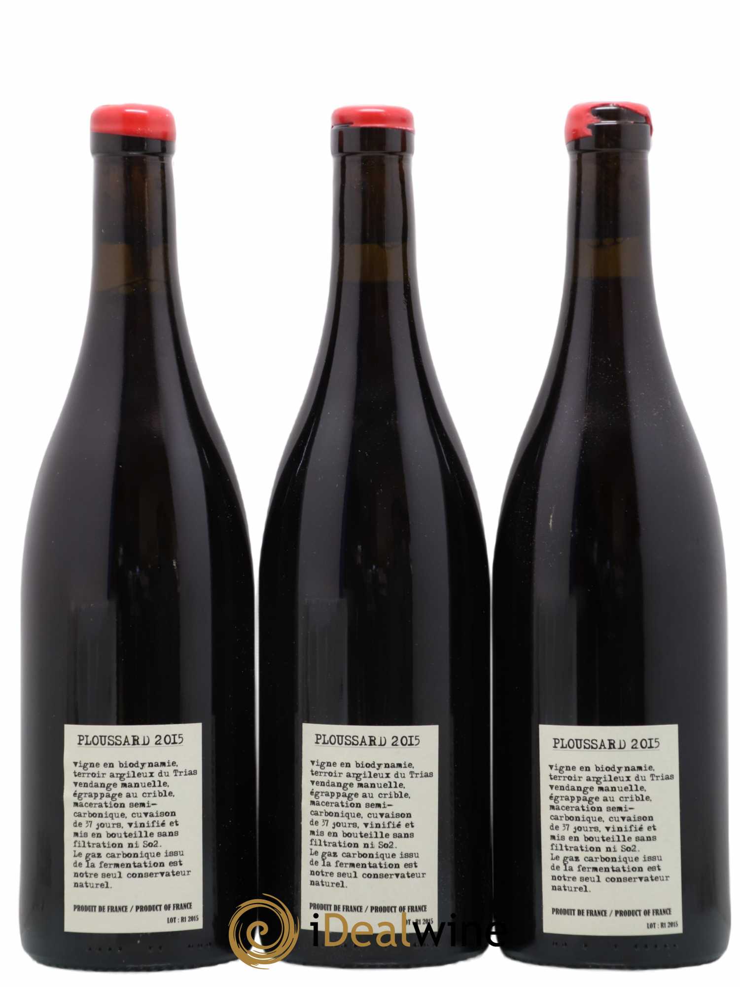 Arbois-Pupillin Ploussard Adeline Houillon & Renaud Bruyère 2015 - Lot de 3 bouteilles - 1