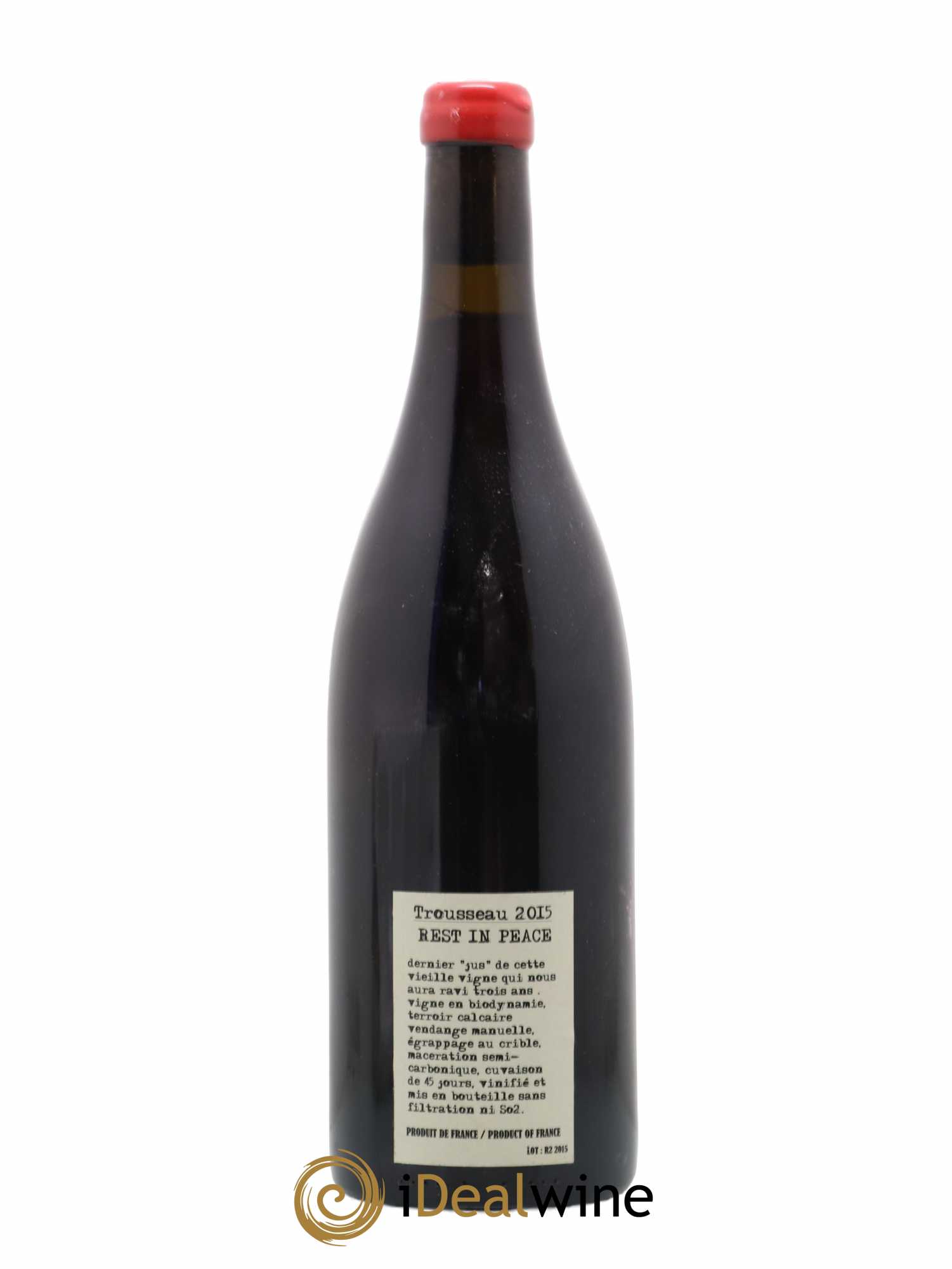 Arbois Trousseau Adeline Houillon & Renaud Bruyère 2015 - Lot de 1 bouteille - 1