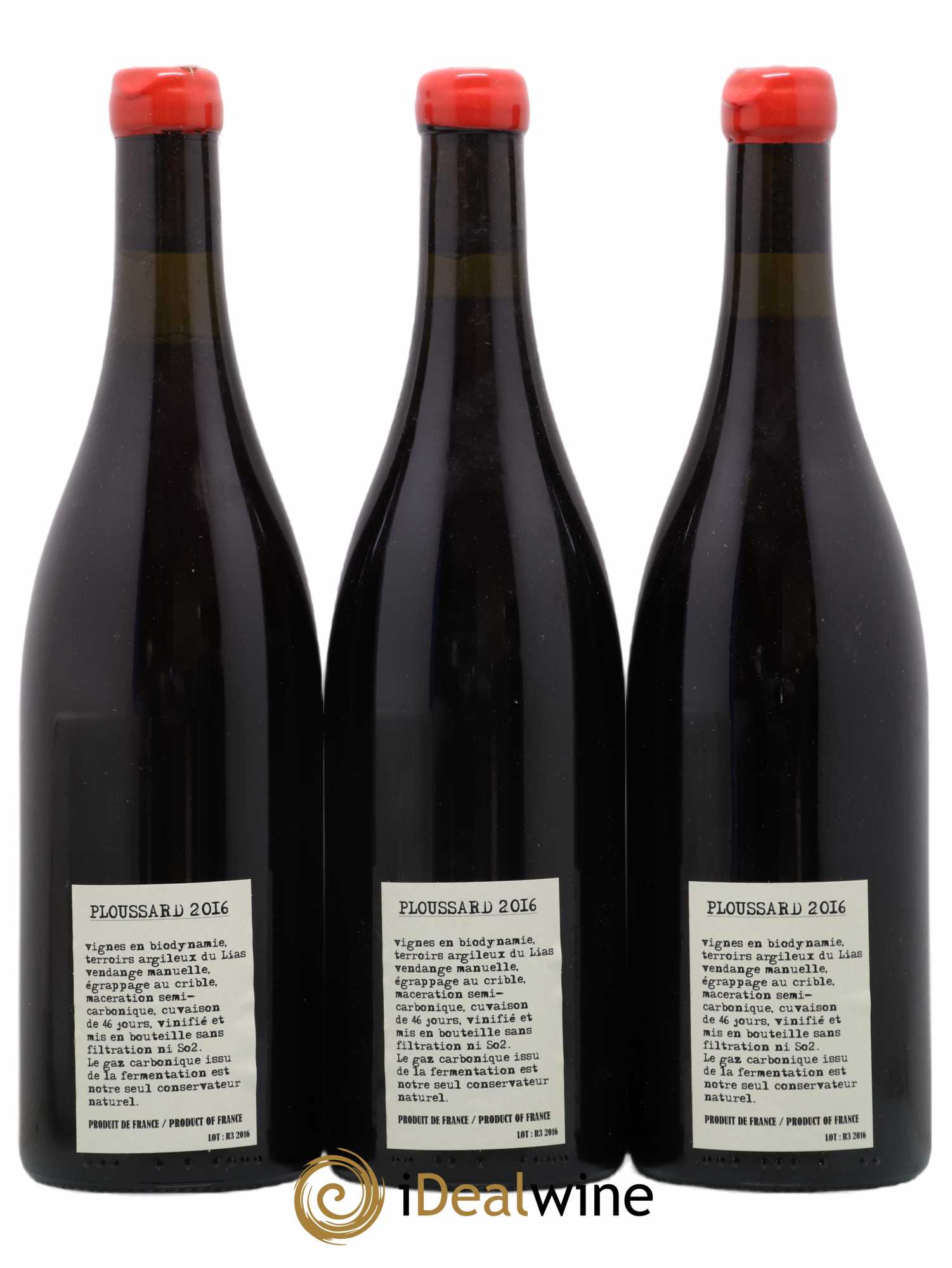 Arbois-Pupillin Ploussard Adeline Houillon & Renaud Bruyère 2016 - Lot de 3 bouteilles - 1