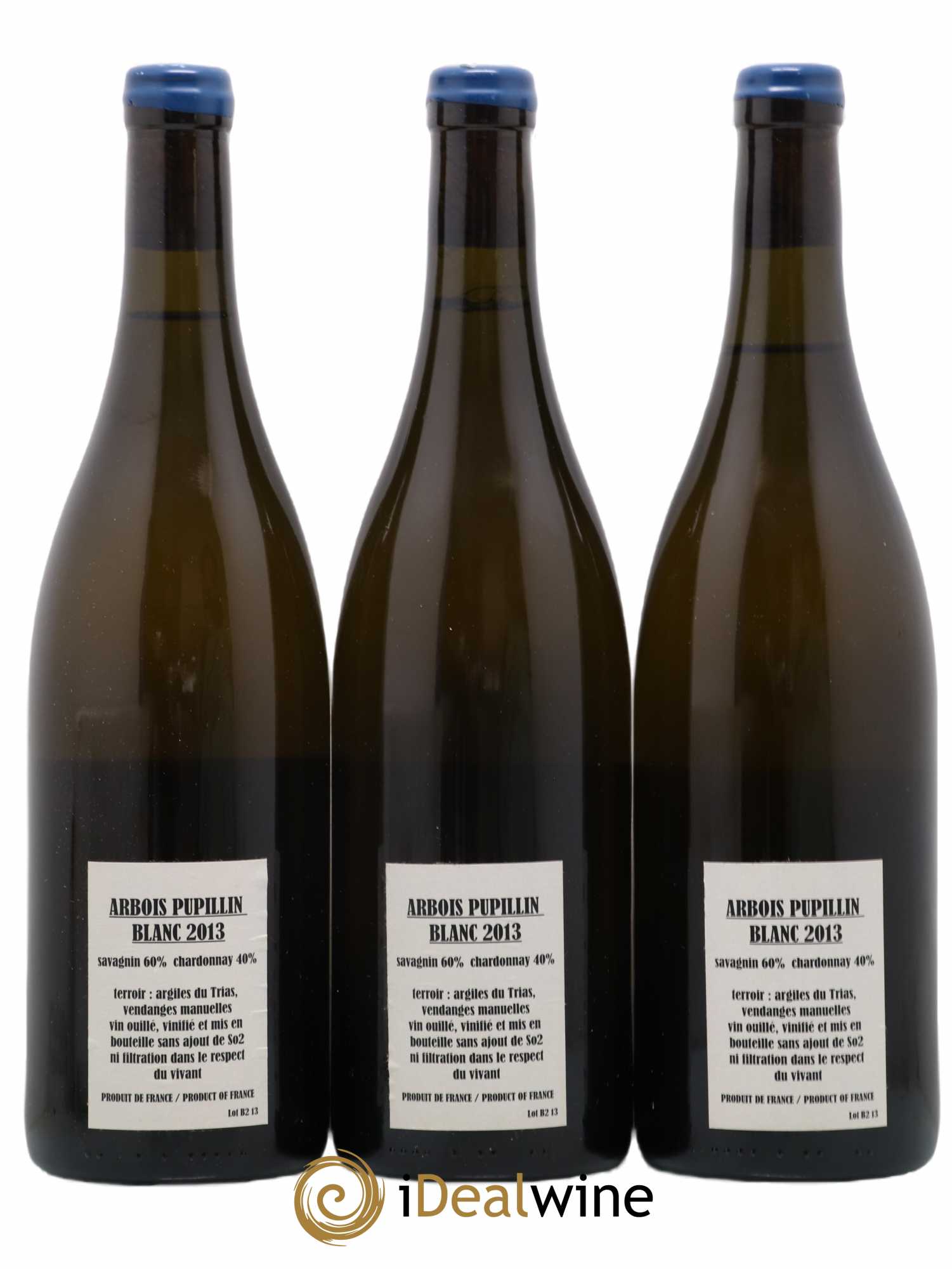 Arbois Pupillin Blanc Houillon Bruyeres 2013 - Posten von 3 Flaschen - 1