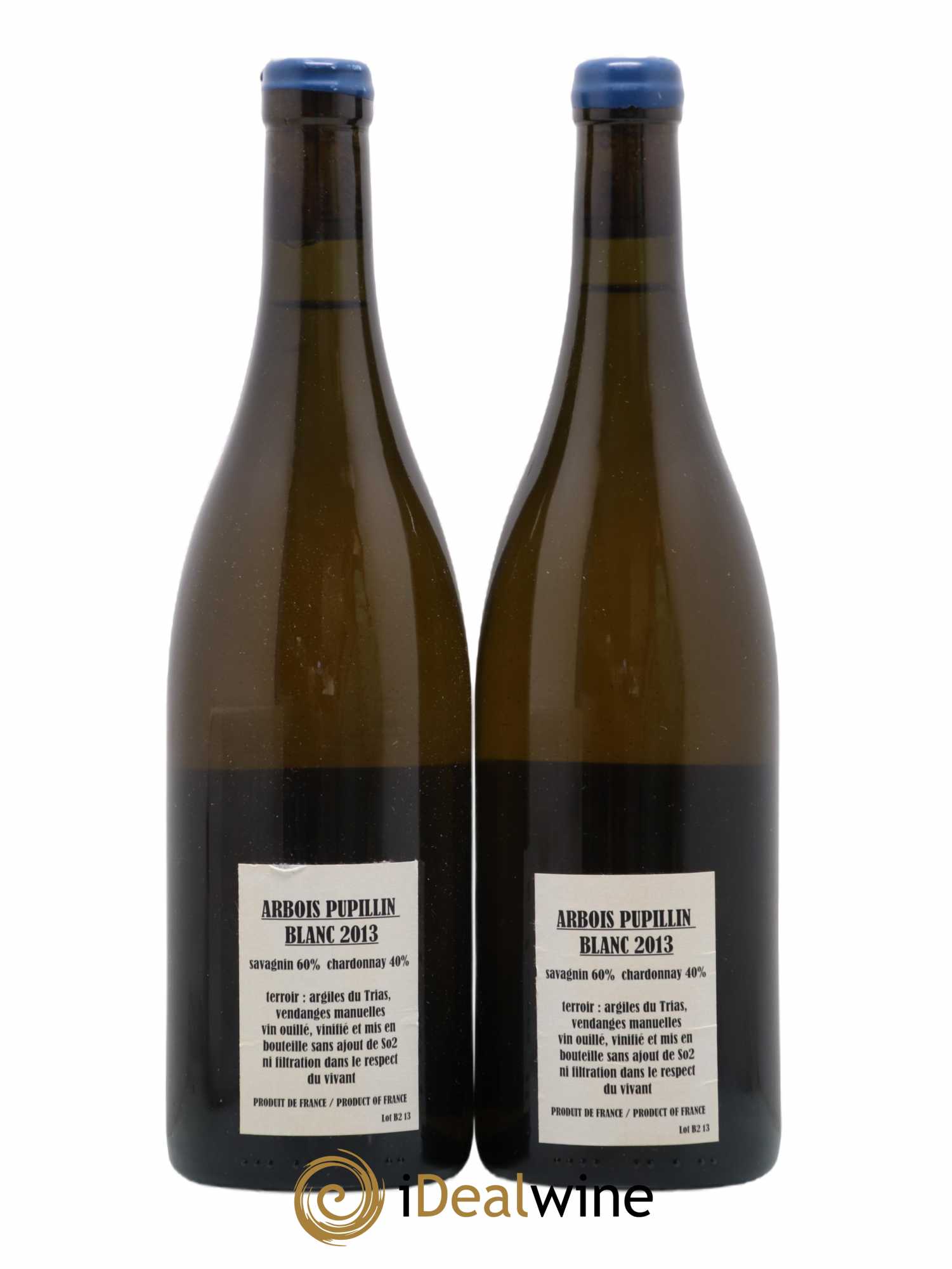 Arbois Pupillin Blanc Houillon Bruyeres 2013 - Lot of 2 bottles - 1
