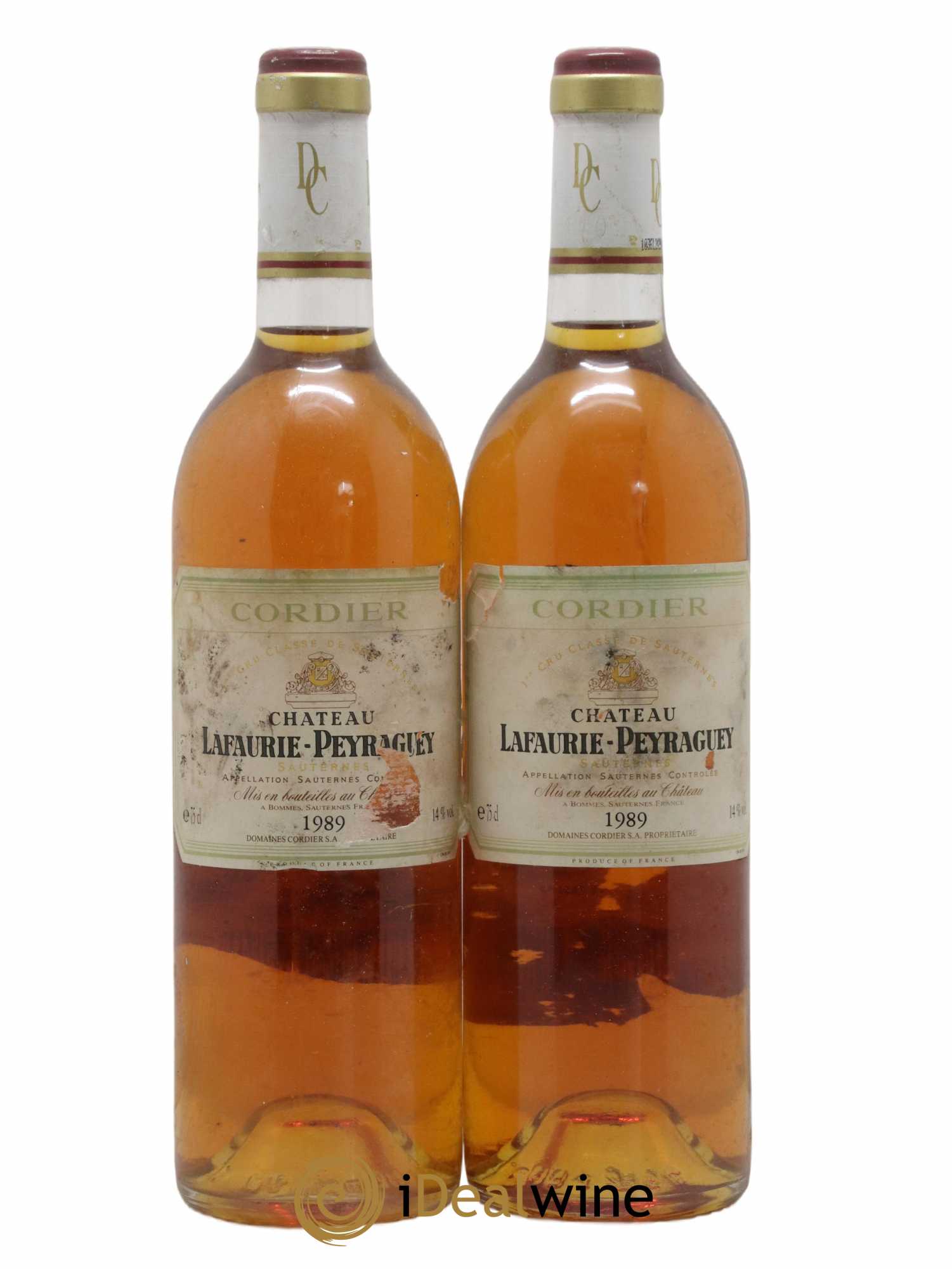 Château Lafaurie-Peyraguey 1er Grand Cru Classé 1989 - Lotto di 2 bottiglie - 0