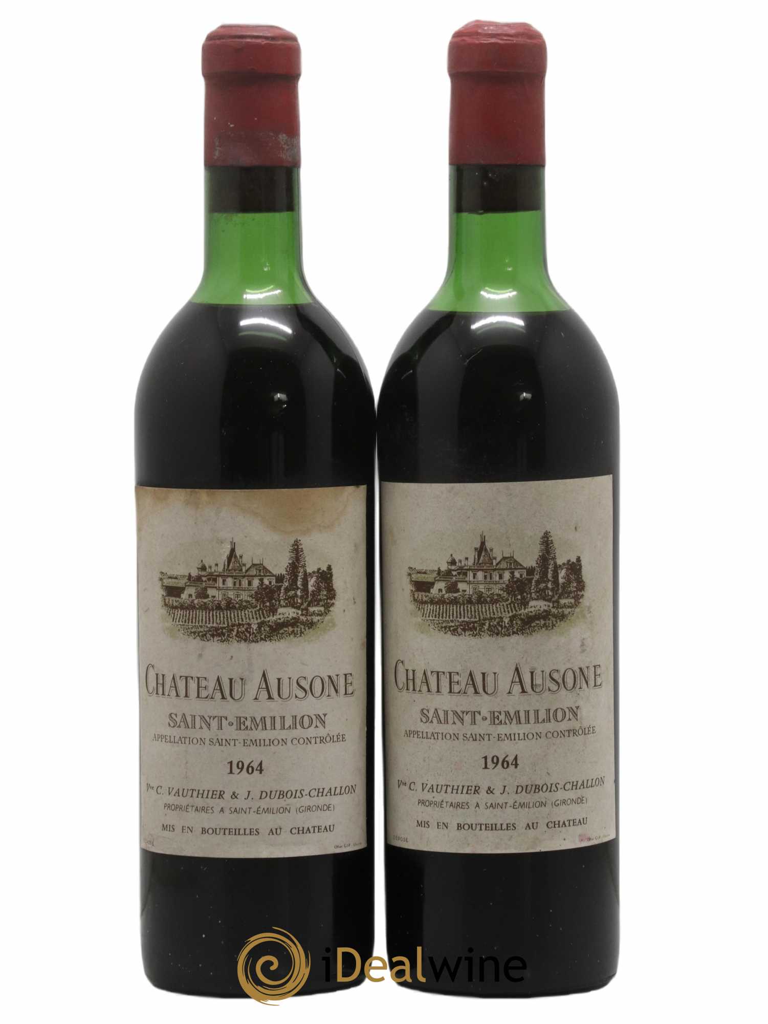 Château Ausone 1er Grand Cru Classé A 1964 - Lot de 2 bouteilles - 0