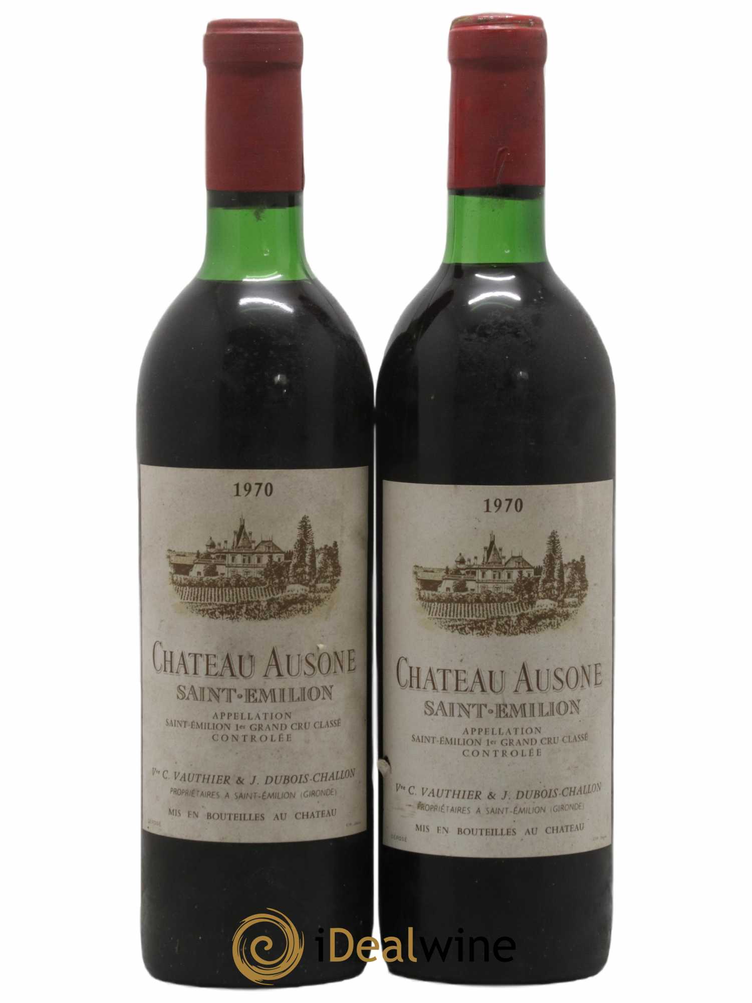 Château Ausone 1er Grand Cru Classé A 1970 - Lot de 2 bouteilles - 0
