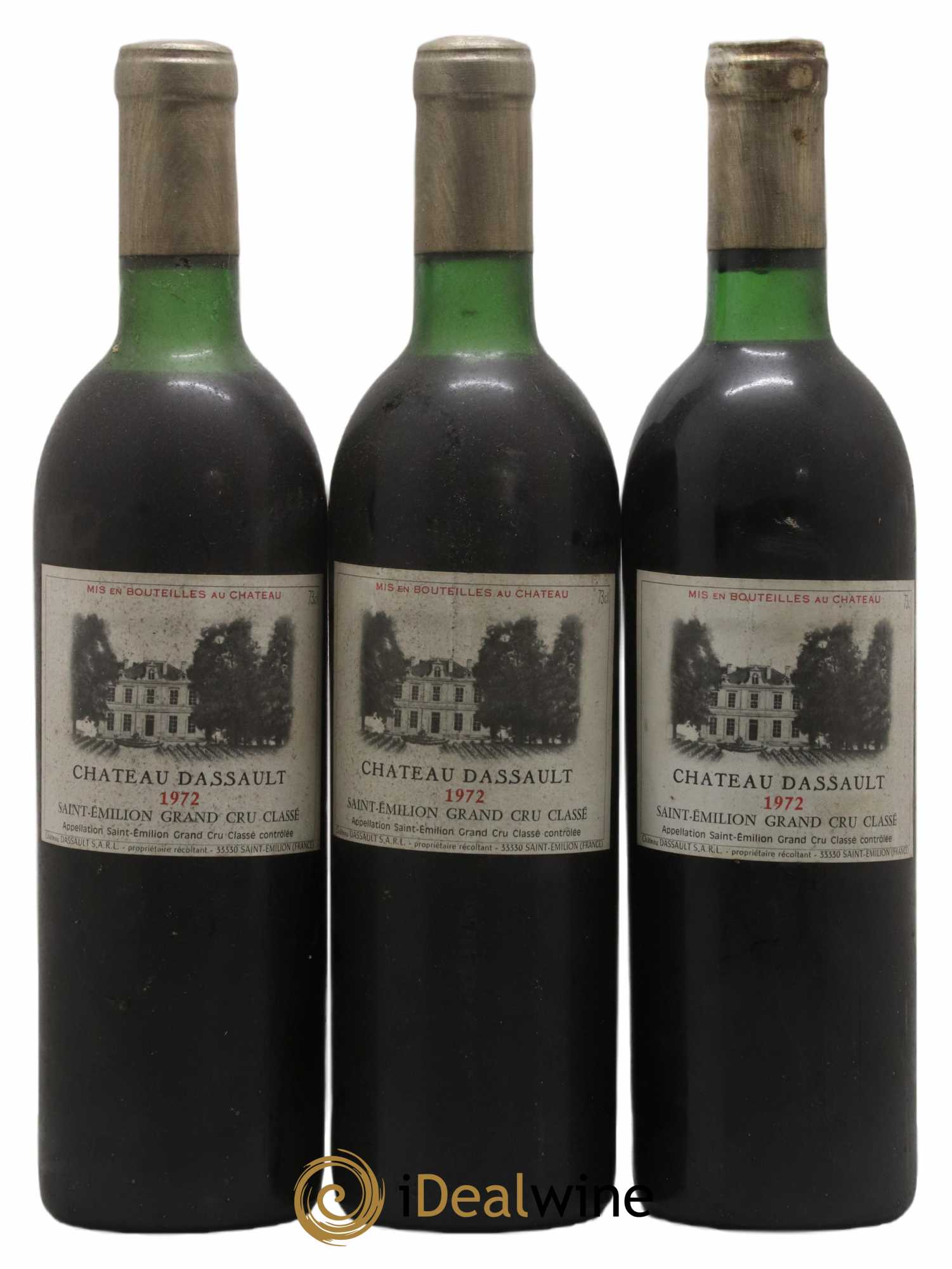 Château Dassault Grand Cru Classé 1972 - Lot de 3 bouteilles - 0