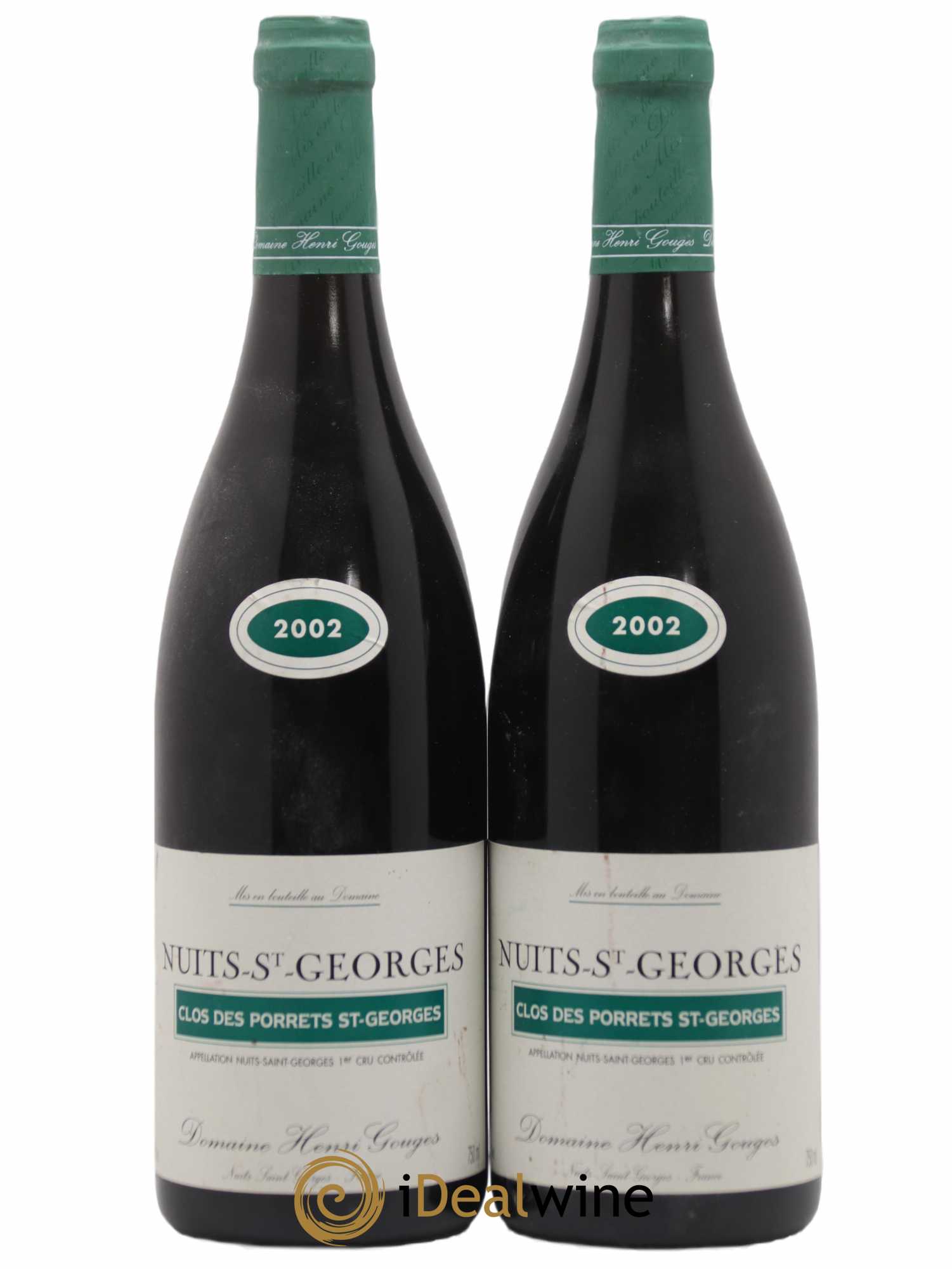 Nuits-Saint-Georges 1er Cru Clos des Porrets St Georges Henri Gouges 2002 - Lot de 2 bouteilles - 0