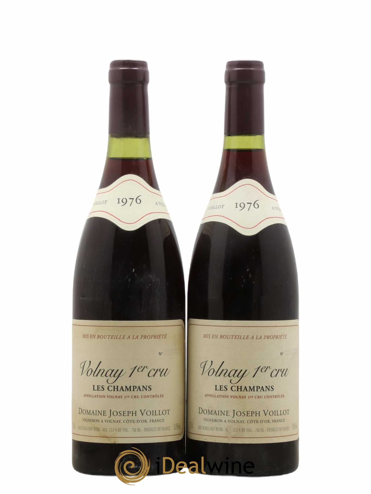 Volnay 1er Cru les Champans Joseph Voillot (Domaine) 1976 - Lot de 2 bouteilles - 0