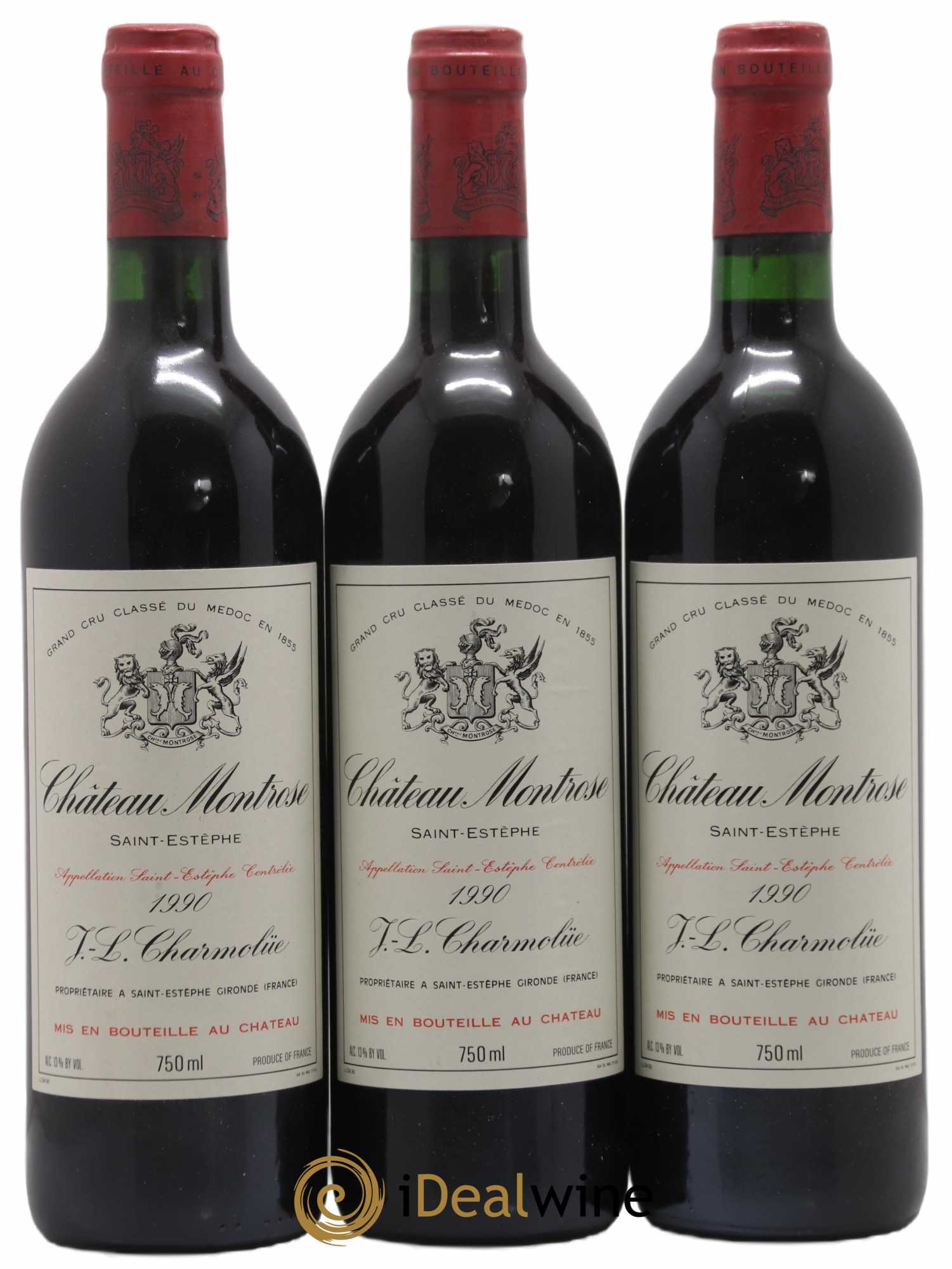 Château Montrose 2ème Grand Cru Classé 1990 - Lot of 3 bottles - 0