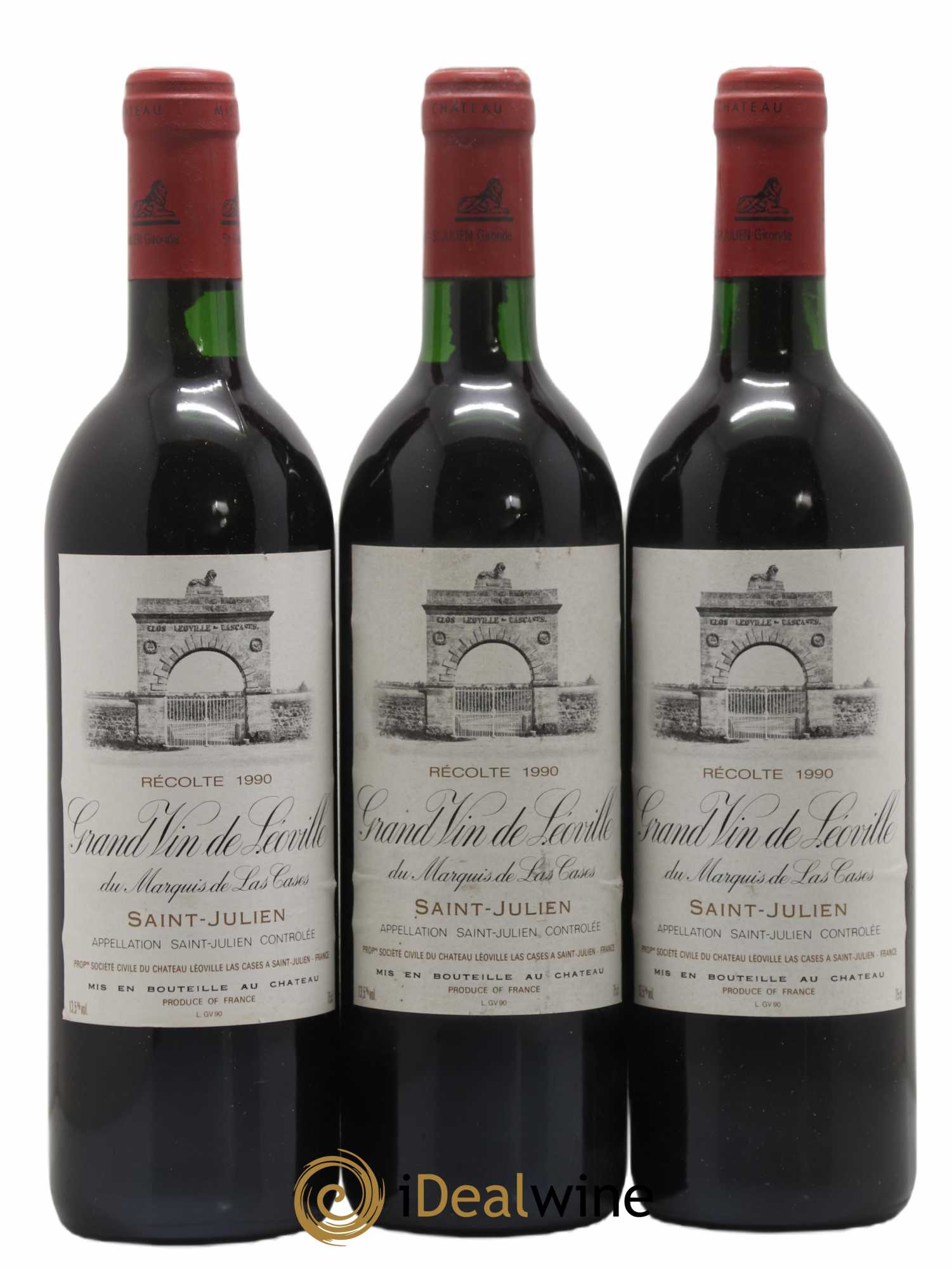 Château Léoville Las Cases 2ème Grand Cru Classé 1990 - Lot de 3 bouteilles - 0
