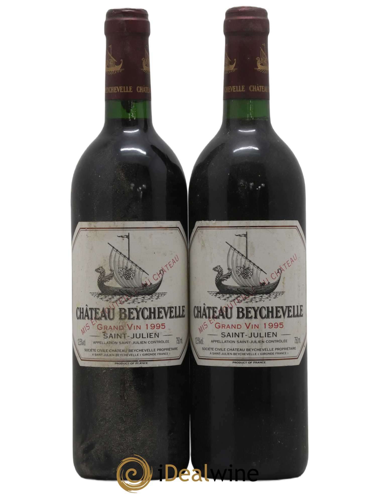 Château Beychevelle 4ème Grand Cru Classé 1995 - Lot de 2 bouteilles - 0