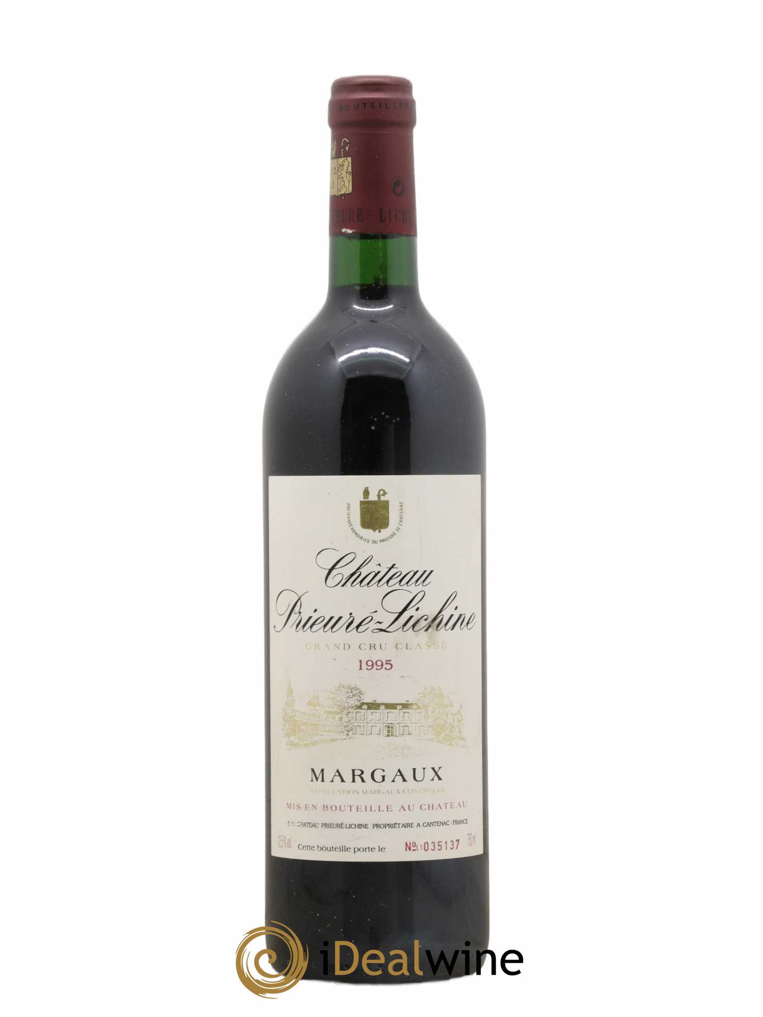 Château Prieuré Lichine 4ème Grand Cru Classé 1995 - Lot de 1 bouteille - 0