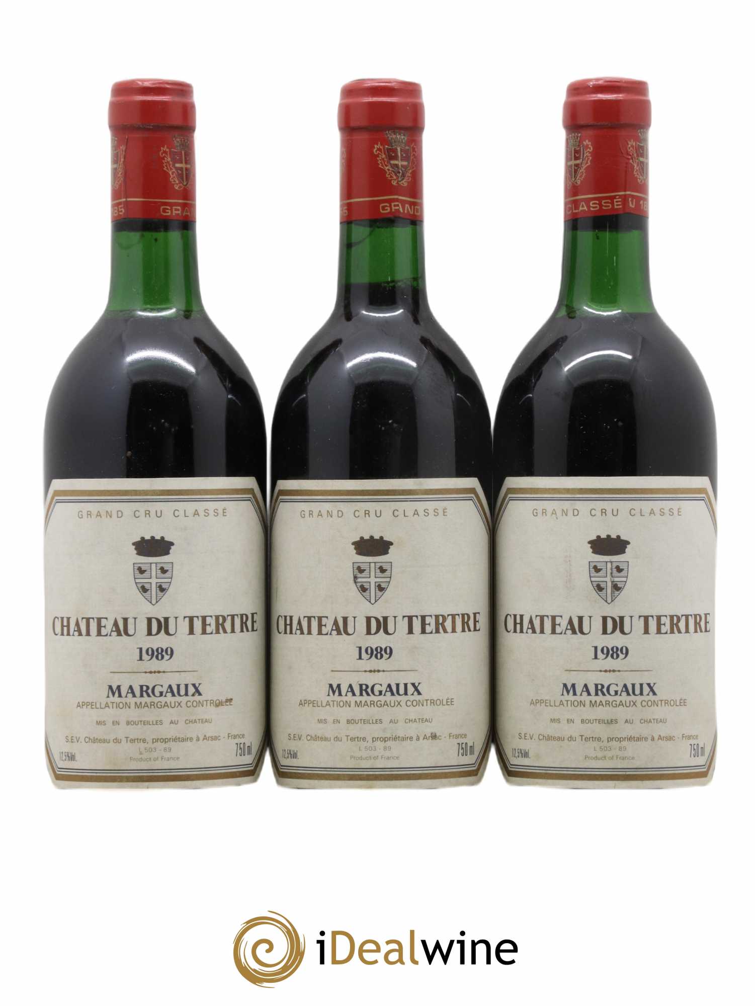 Château du Tertre 5ème Grand Cru Classé 1989 - Lot de 3 bouteilles - 0