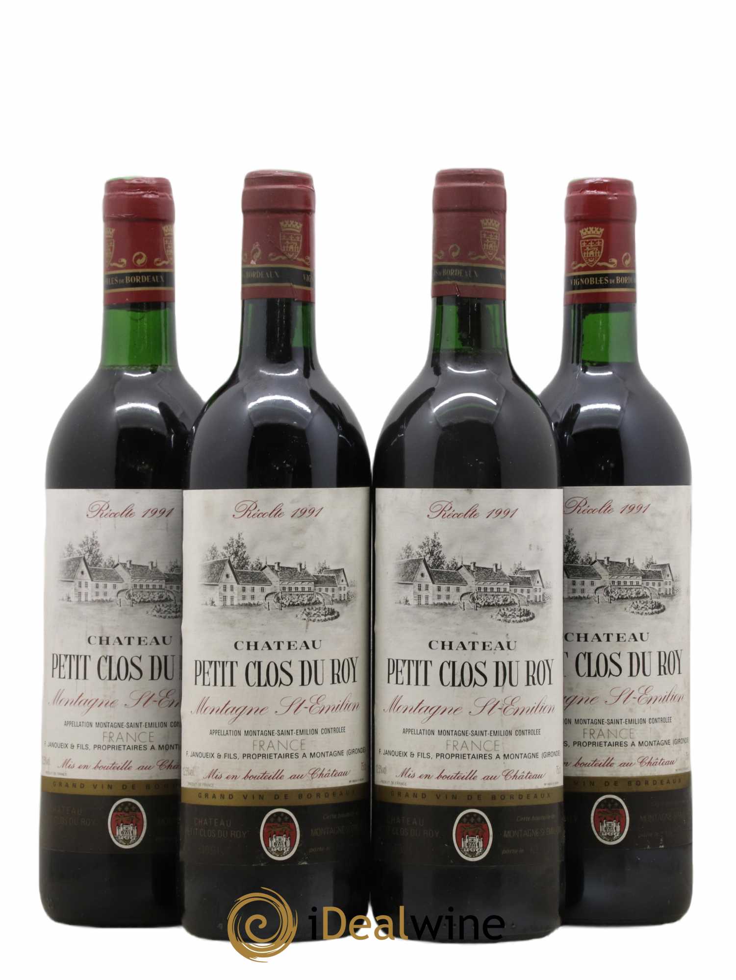 Montagne Saint-Émilion Château Petit Clos du Roy 1991 - Posten von 4 Flaschen - 0