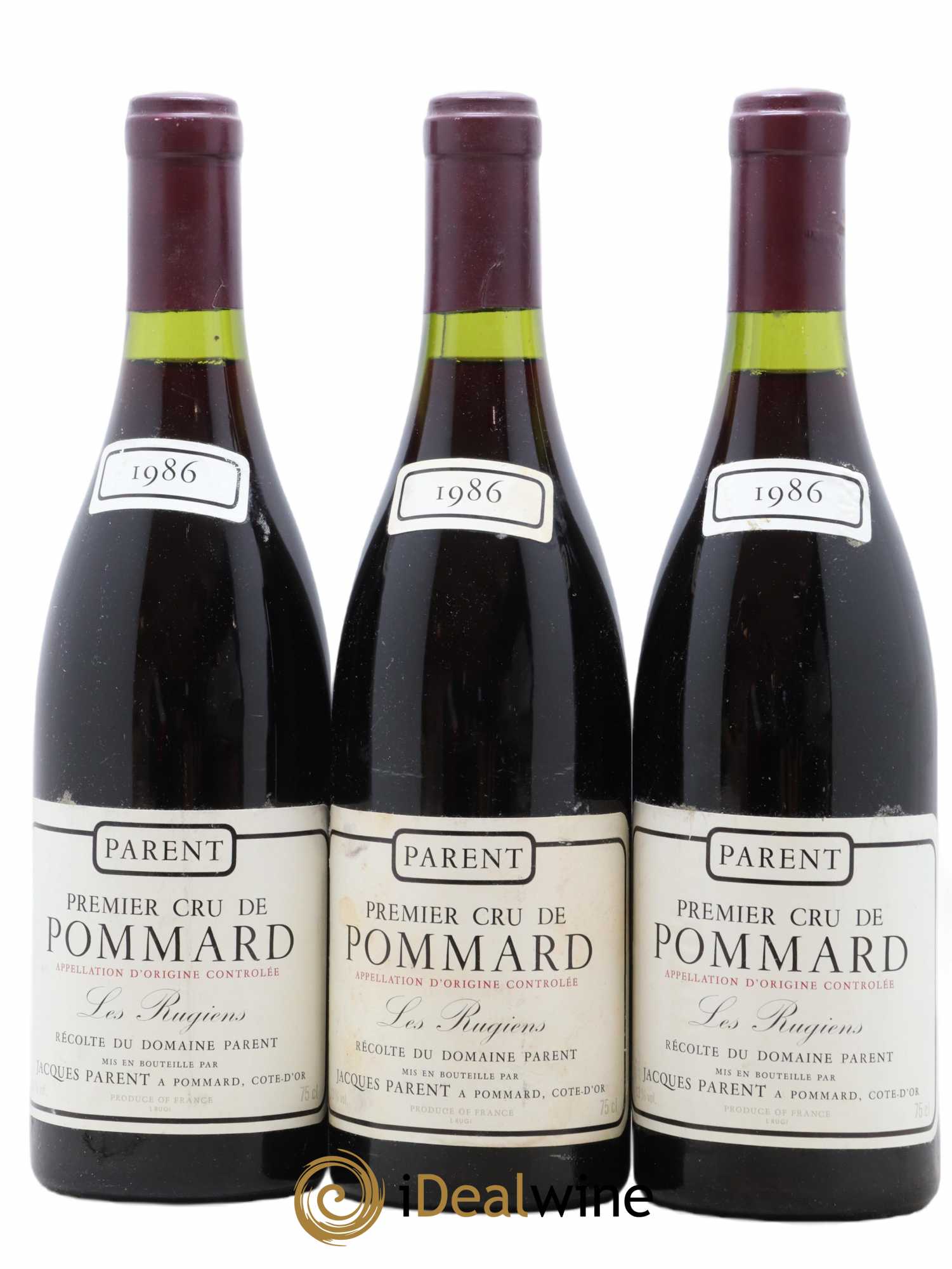 Pommard 1er Cru Les Rugiens Parent (Domaine) 1986 - Lot de 3 bouteilles - 0