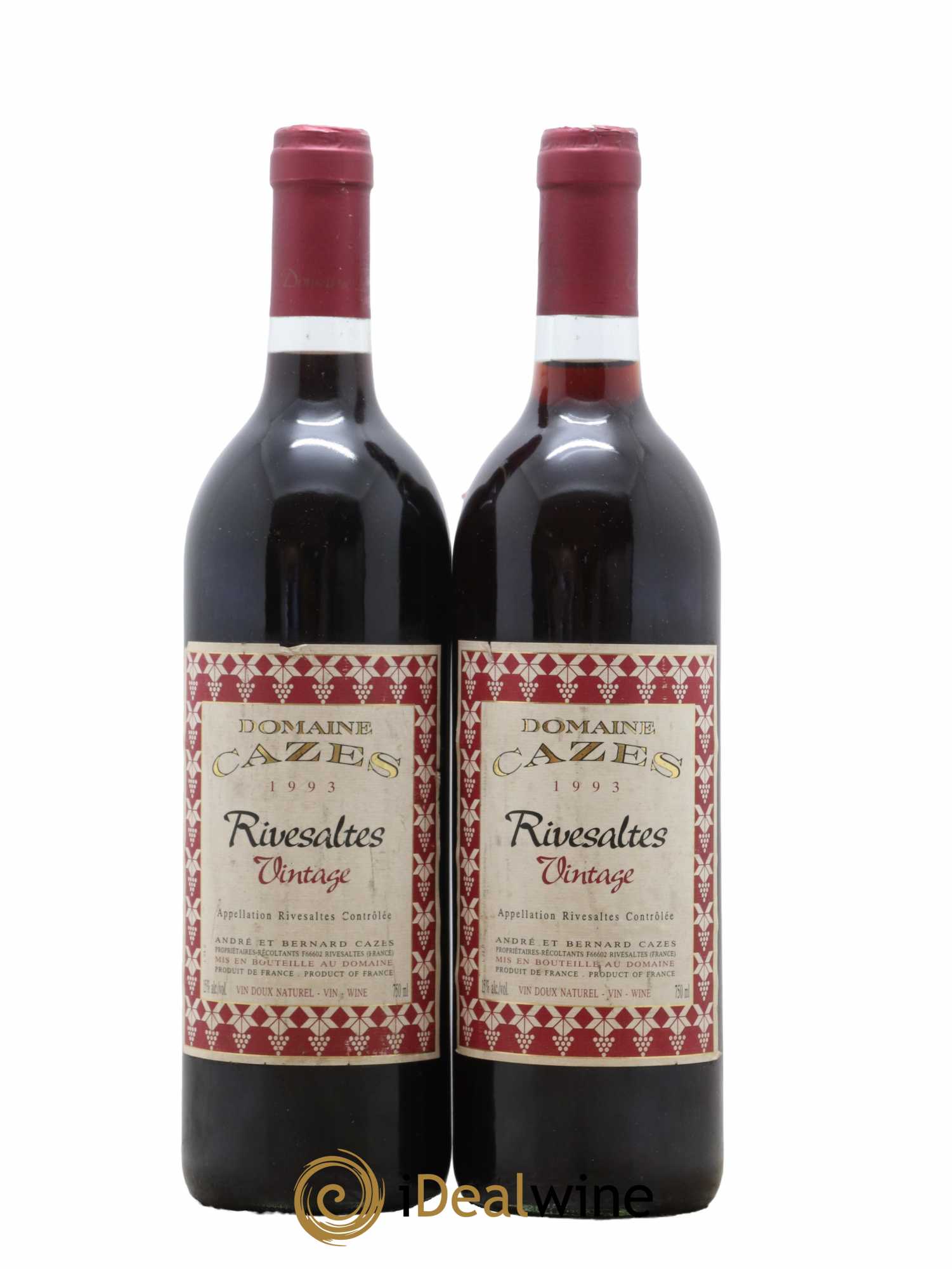 Rivesaltes Domaine Cazes 1993 - Posten von 2 Flaschen - 0