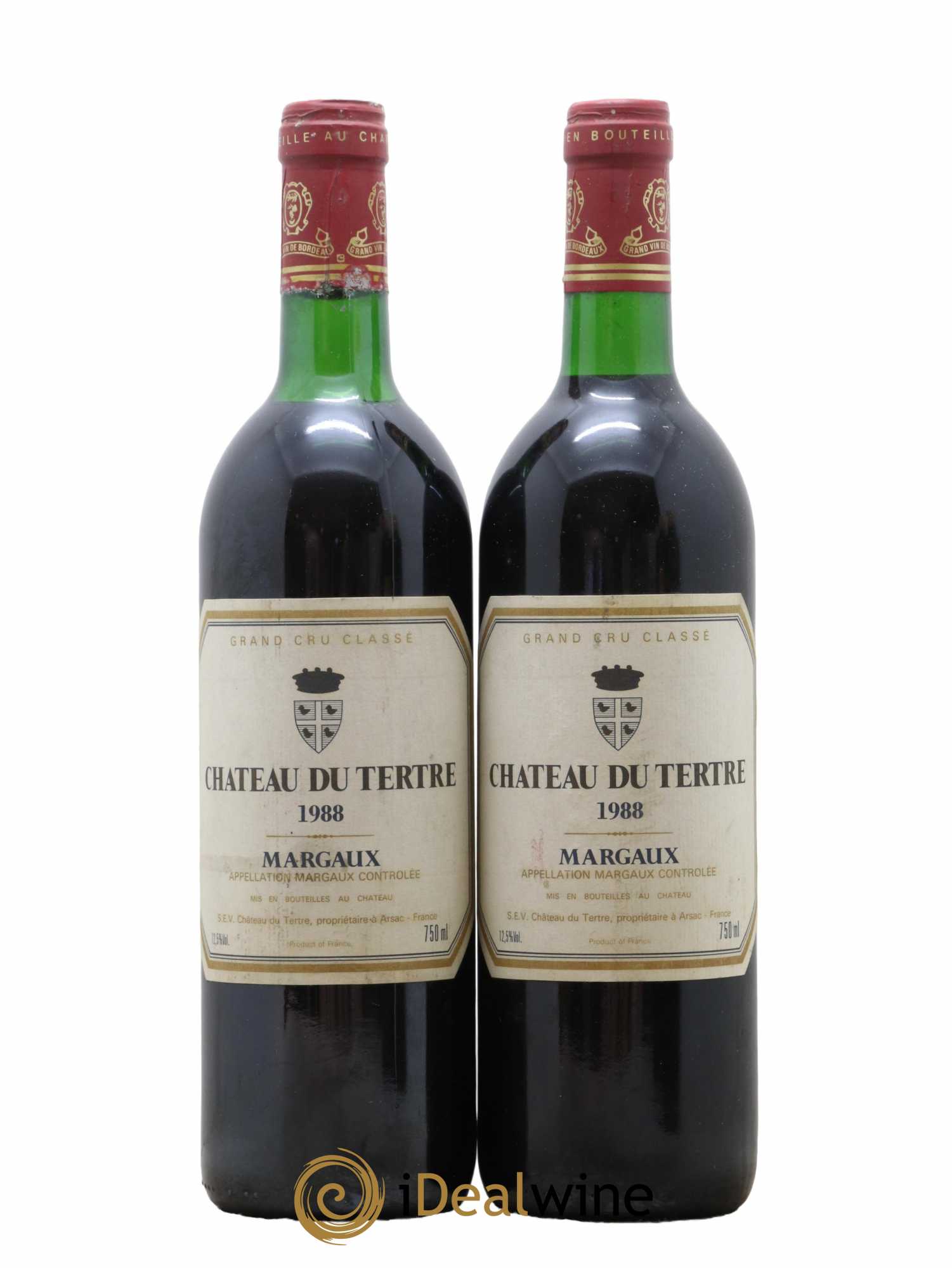 Château du Tertre 5ème Grand Cru Classé 1988 - Lot de 2 bouteilles - 0