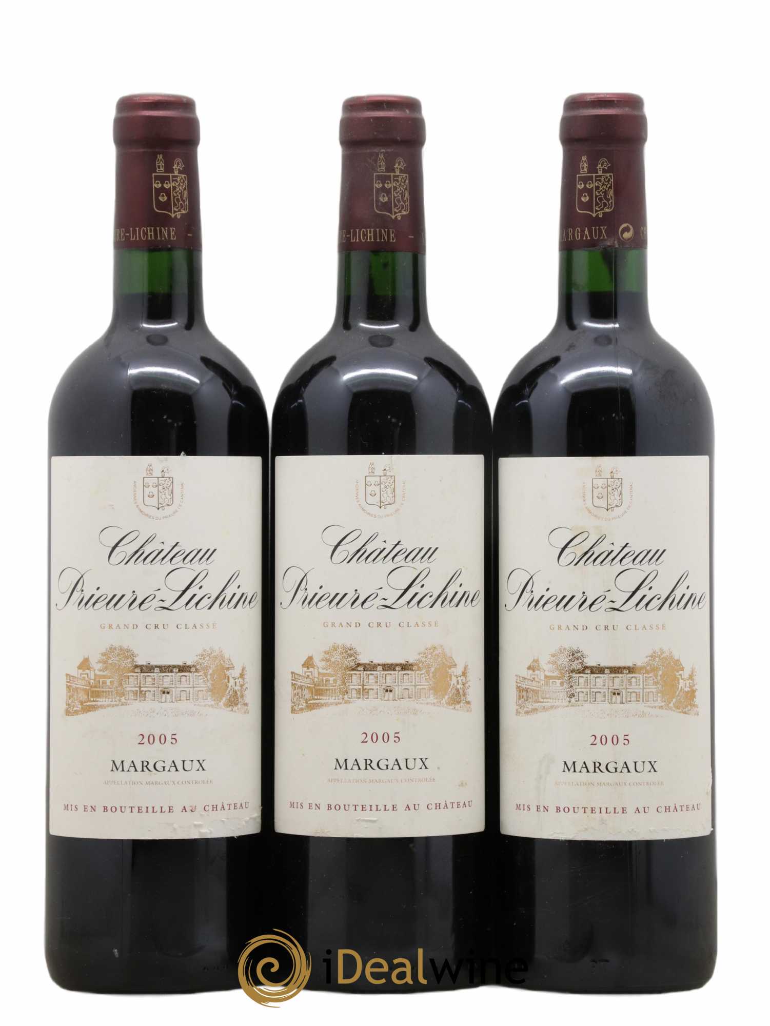 Château Prieuré Lichine 4ème Grand Cru Classé 2005 - Lot de 3 bouteilles - 0
