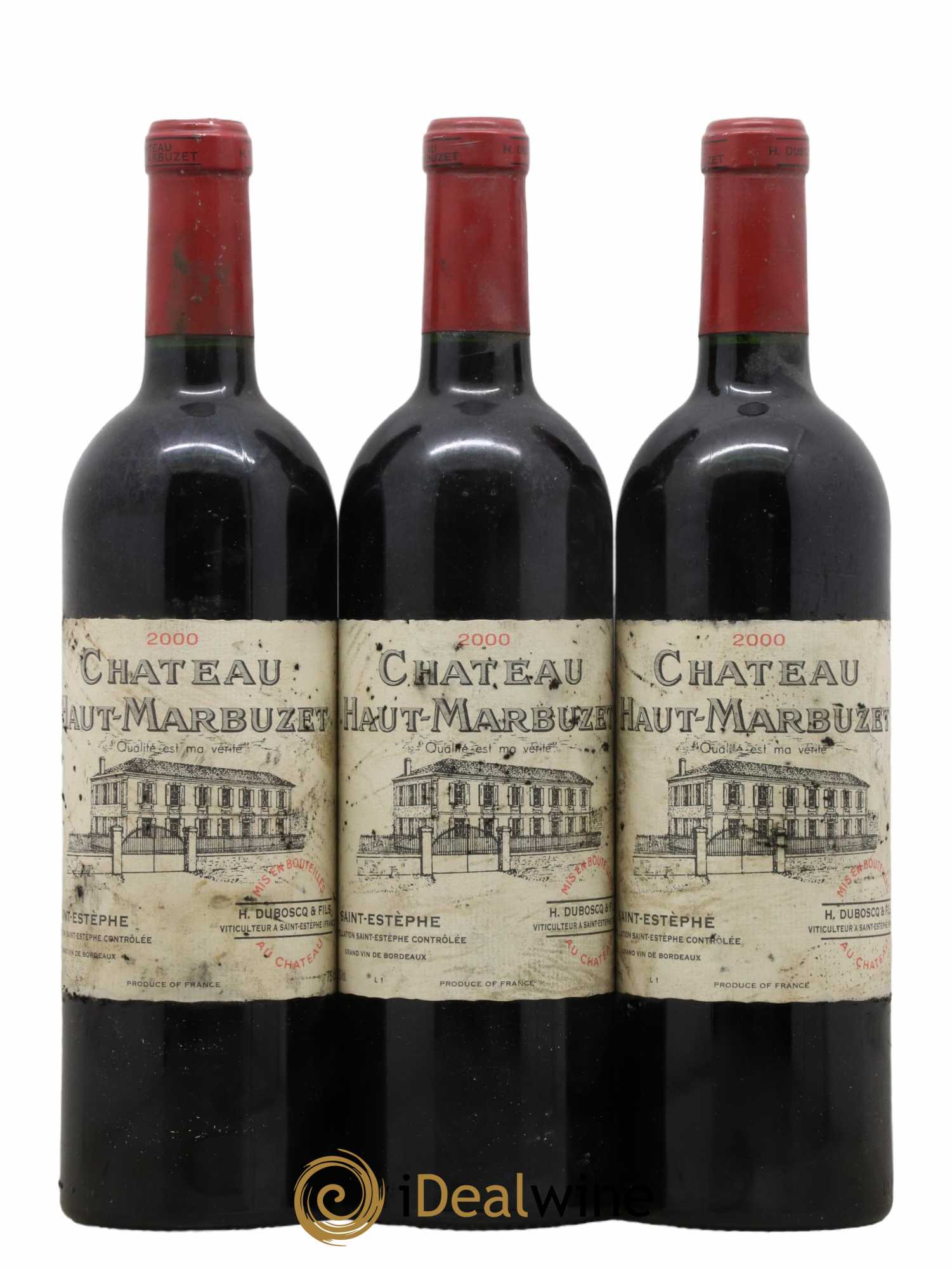 Château Haut Marbuzet 2000 - Lot of 3 bottles - 0