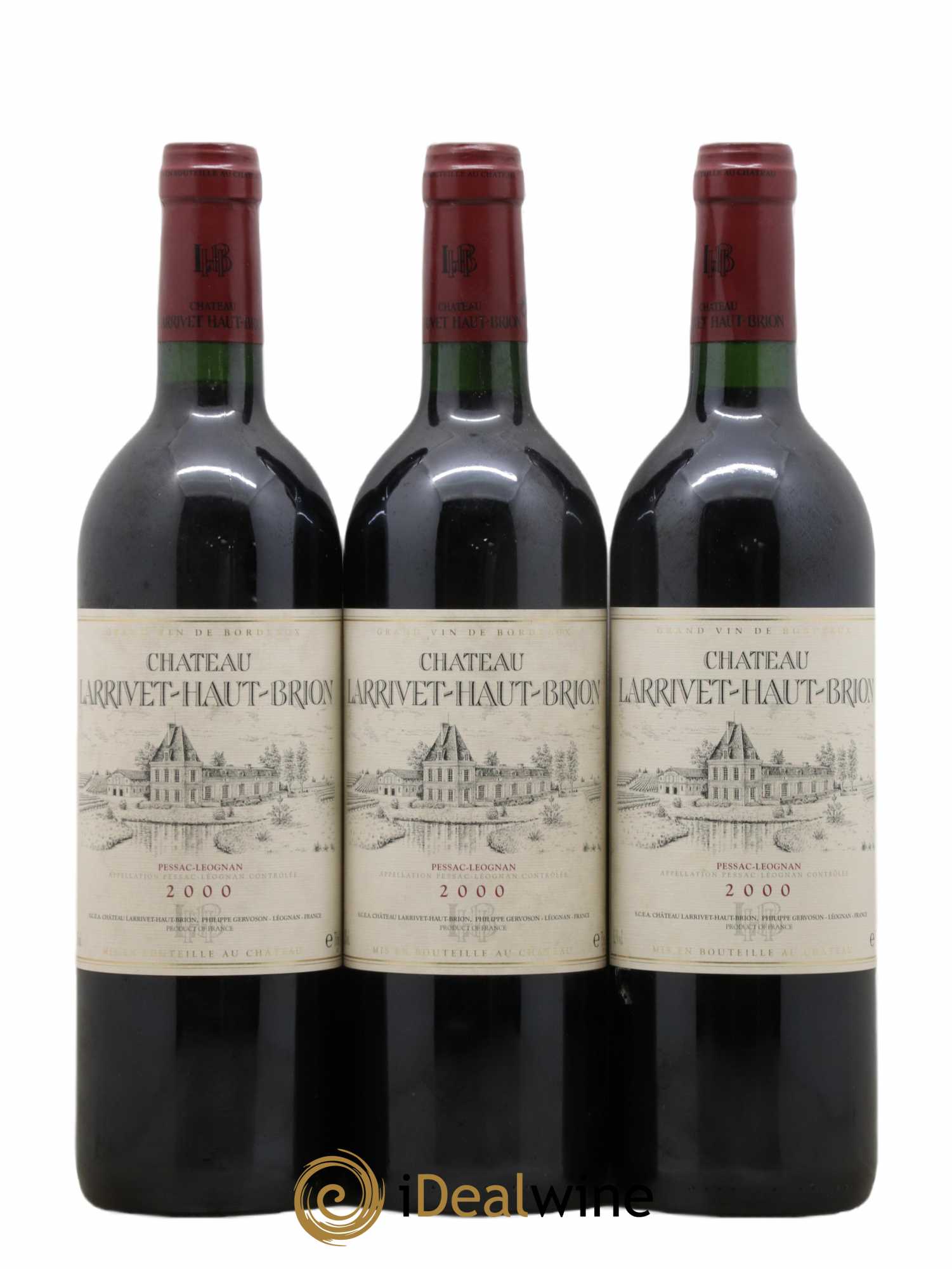Château Larrivet Haut-Brion 2000 - Lot de 3 bouteilles - 0