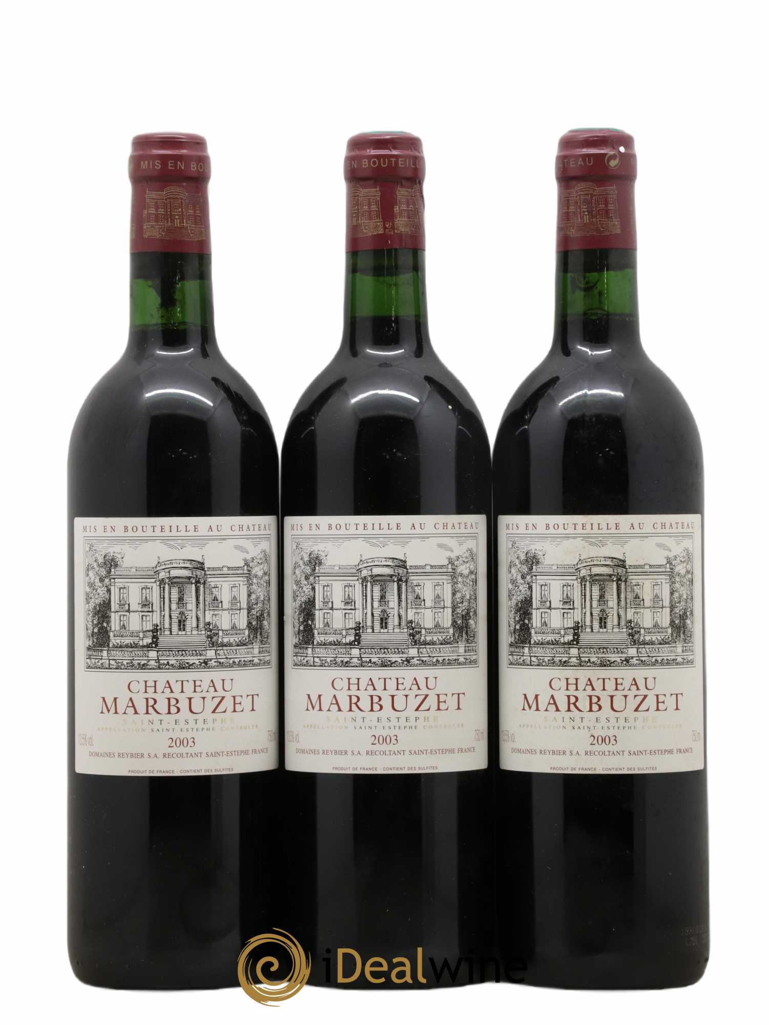 Château de Marbuzet Cru Bourgeois 2003 - Lot de 3 bouteilles - 0