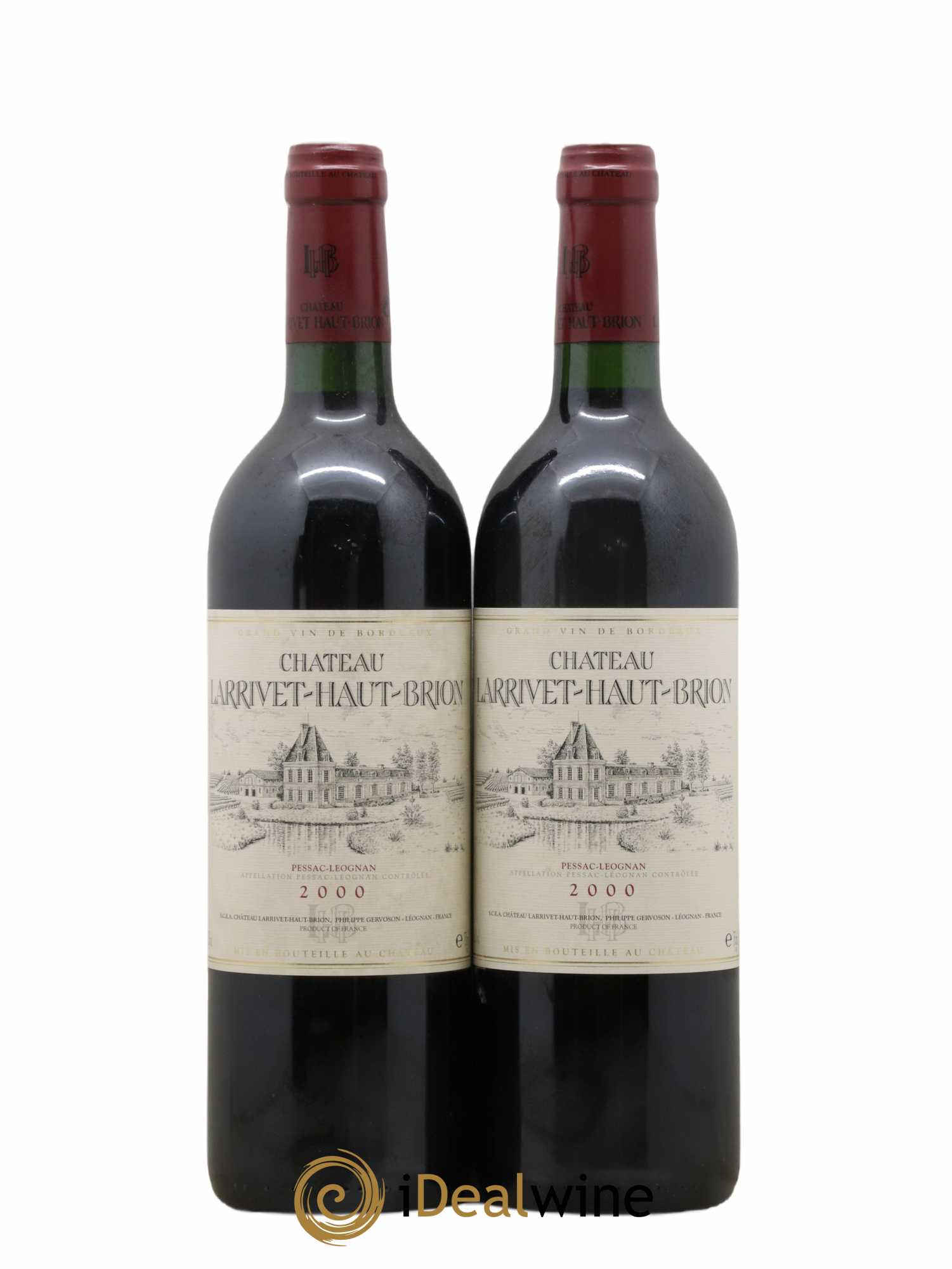 Château Larrivet Haut-Brion 2000 - Lot de 2 bouteilles - 0