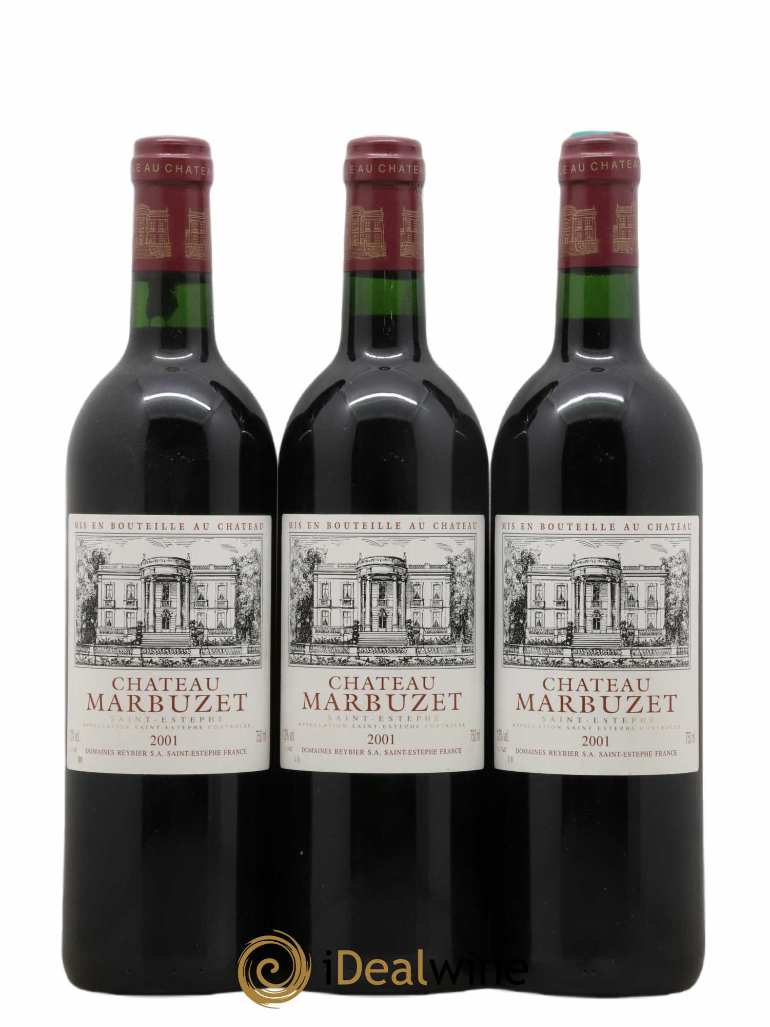 Château de Marbuzet Cru Bourgeois 2001 - Lot de 3 bouteilles - 0