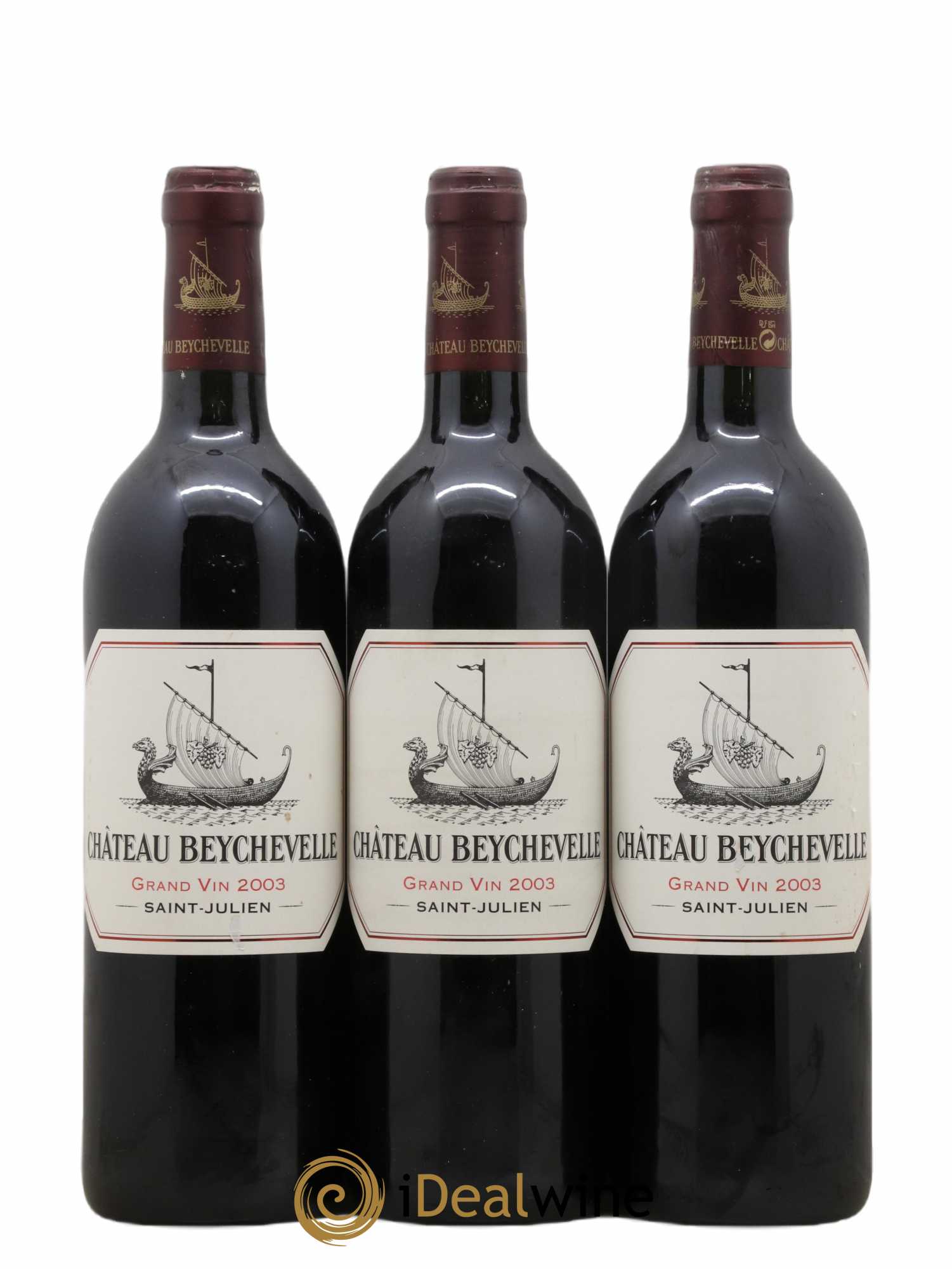 Château Beychevelle 4ème Grand Cru Classé 2003 - Lot de 3 bouteilles - 0