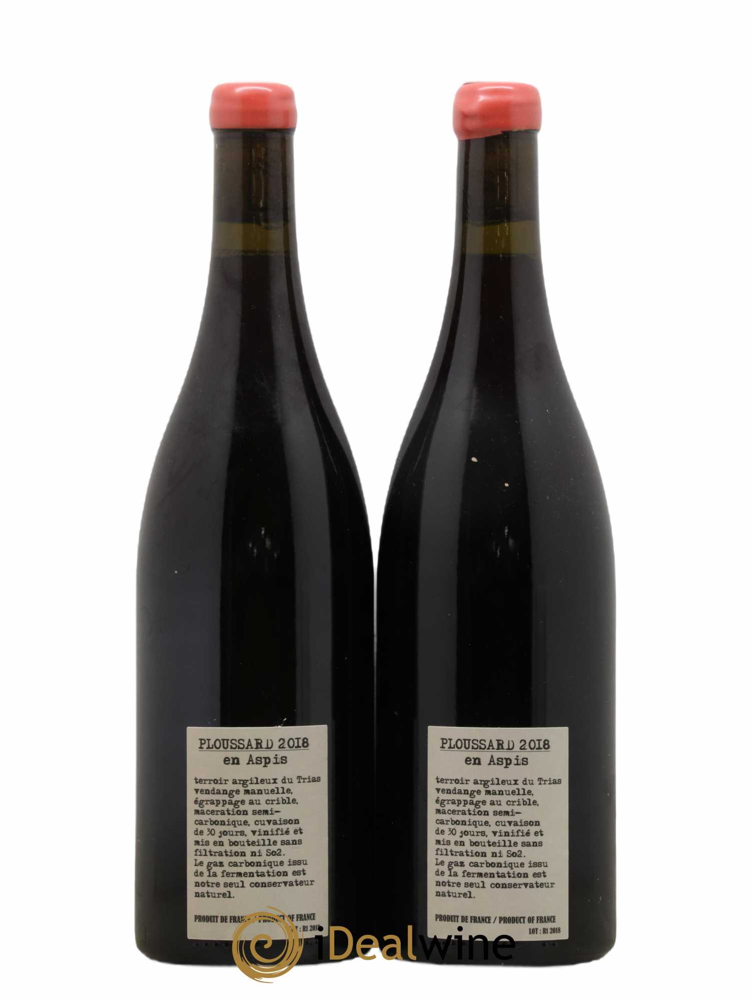 Arbois-Pupillin Ploussard En Aspis Adeline Houillon & Renaud Bruyère 2018 - Lot de 2 bouteilles - 1