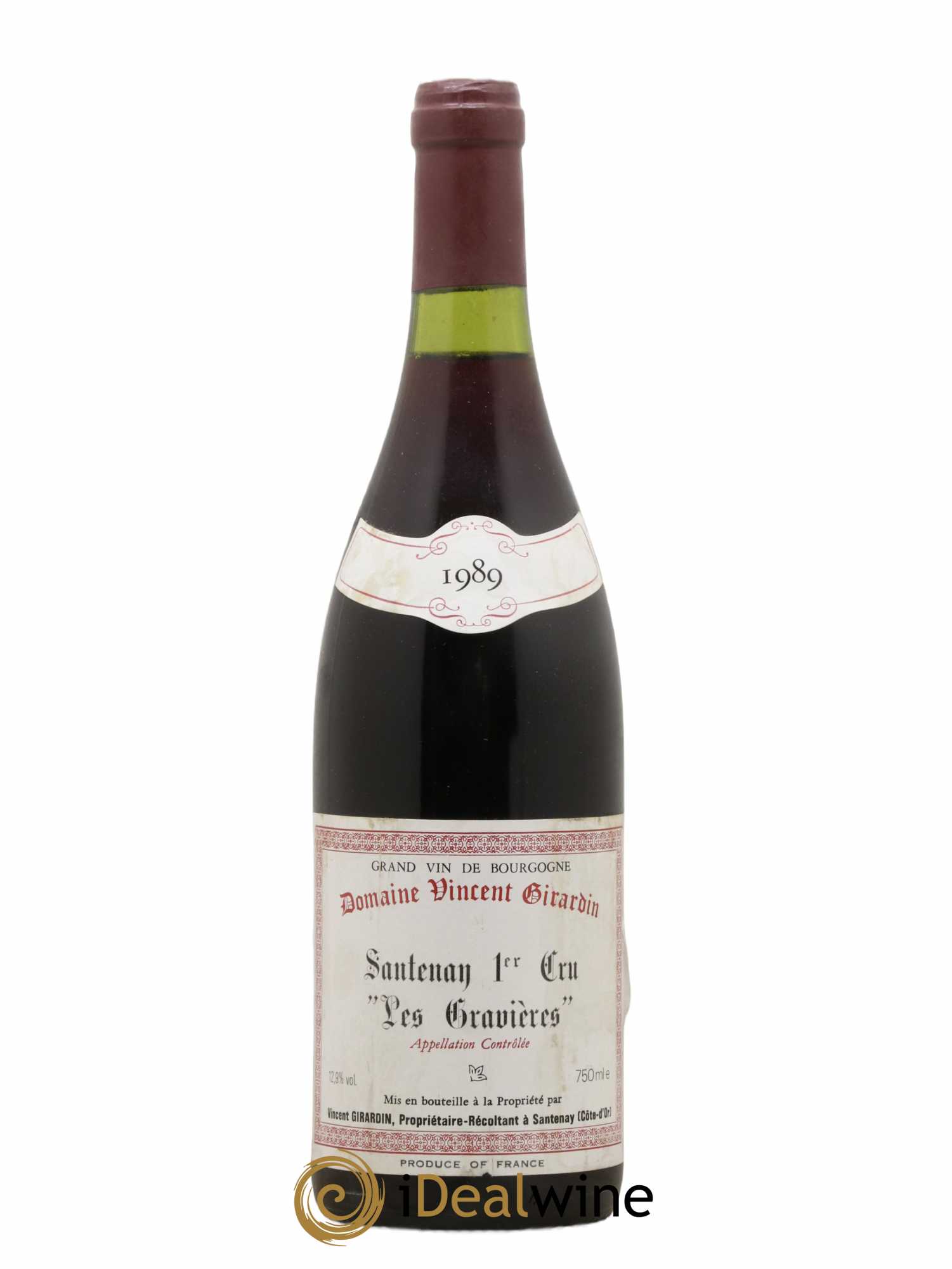 Santenay 1er Cru Les Gravières Vincent Girardin (Domaine) 1989 - Lot of 1 bottle - 0