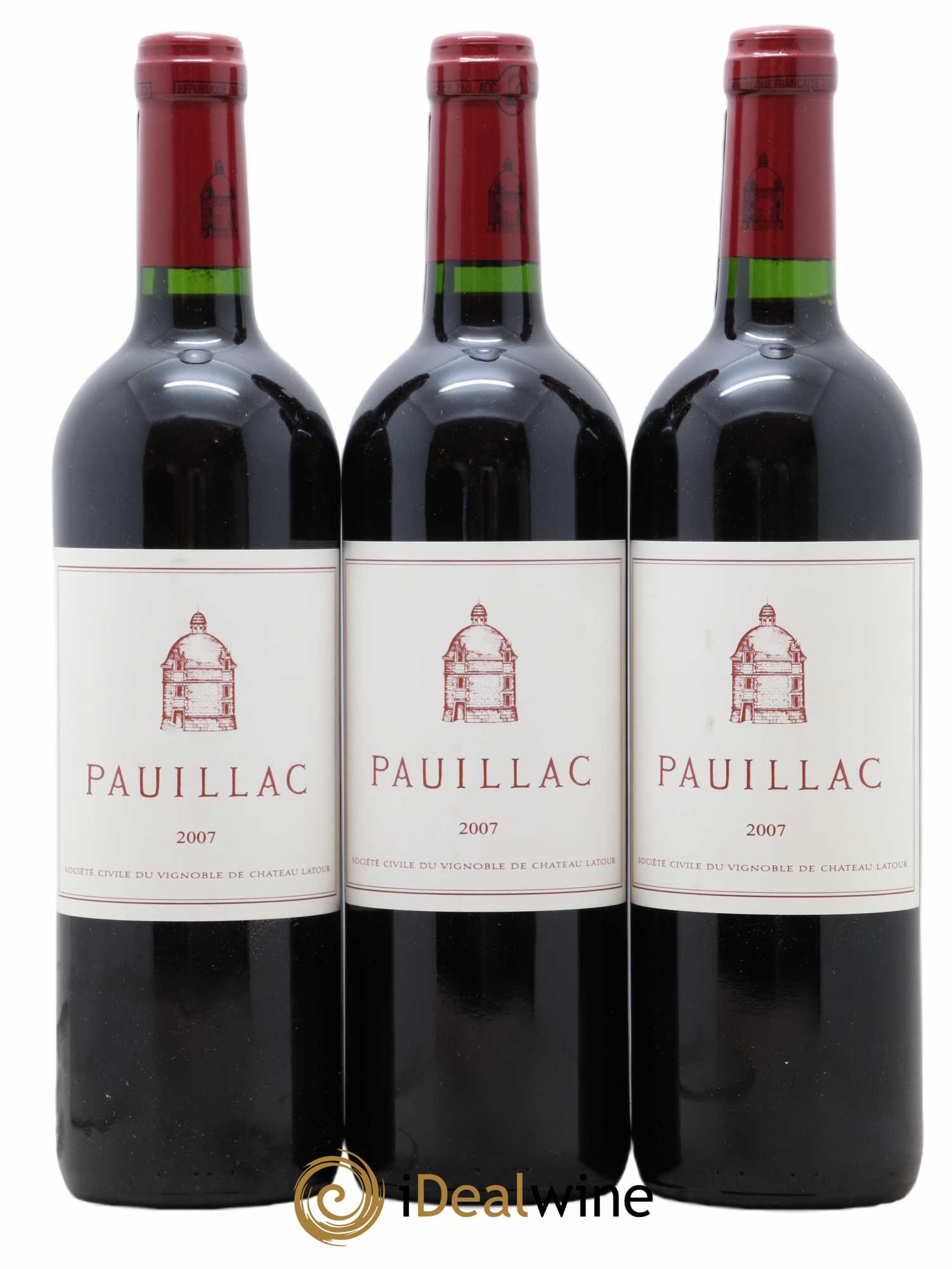 Pauillac de Château Latour 2007 - Lot de 3 bouteilles - 0