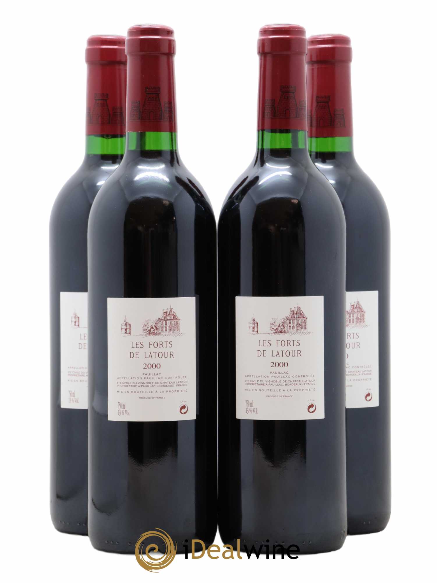 Les Forts de Latour Second Vin 2000 - Lot of 4 bottles - 1