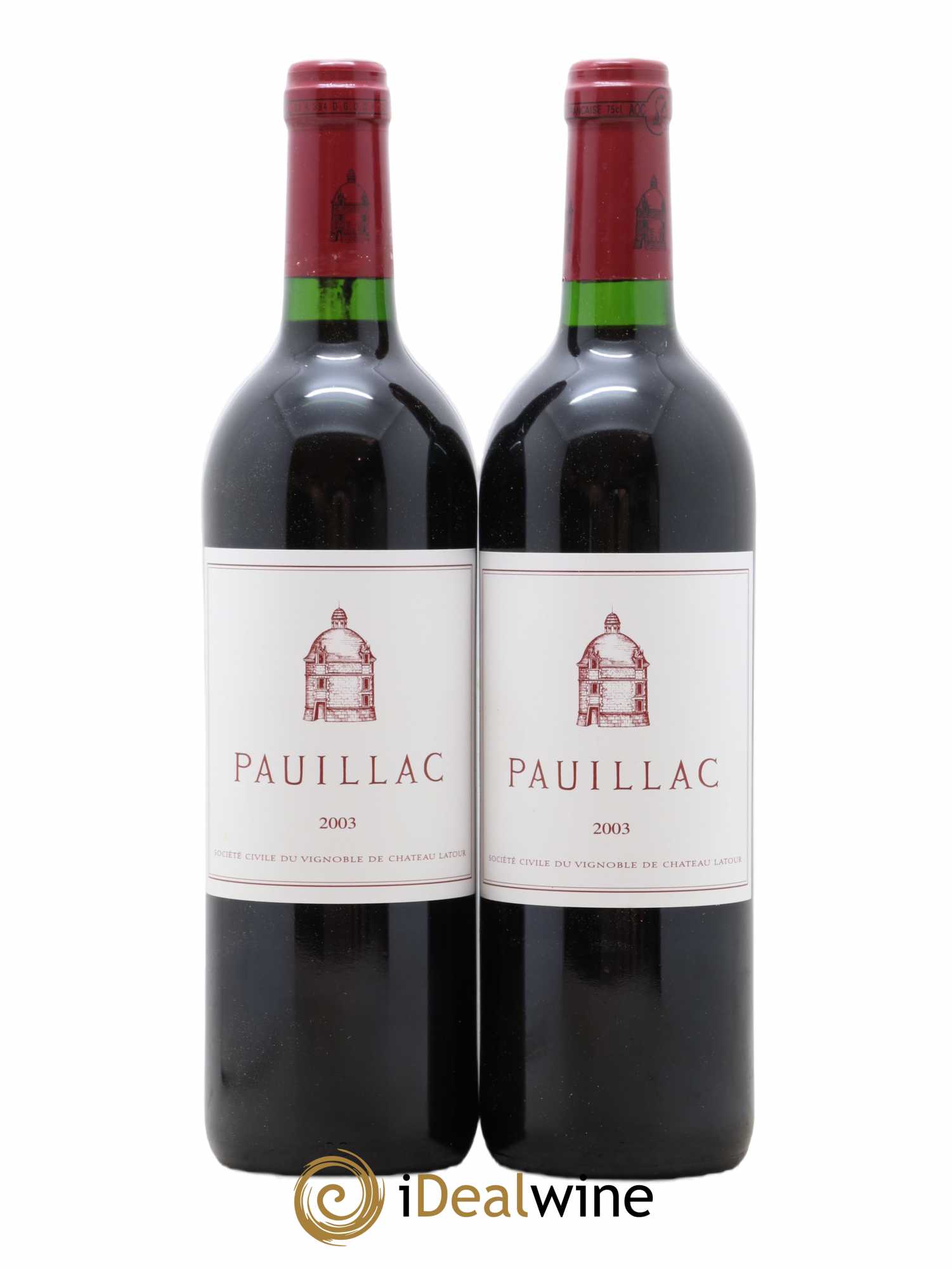 Pauillac de Château Latour 2003 - Lot de 2 bouteilles - 0