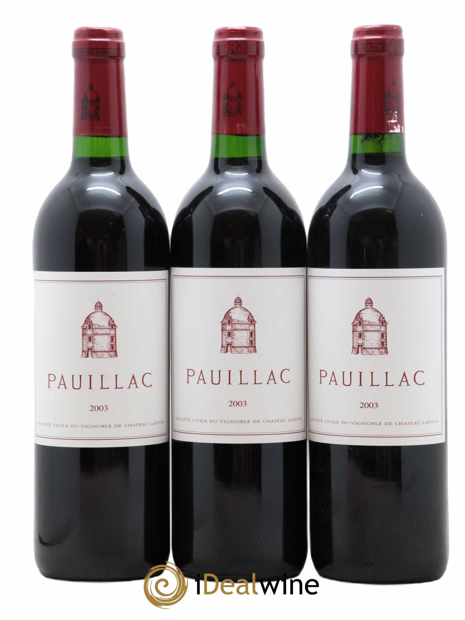 Pauillac de Château Latour 2003 - Lot de 3 bouteilles - 0
