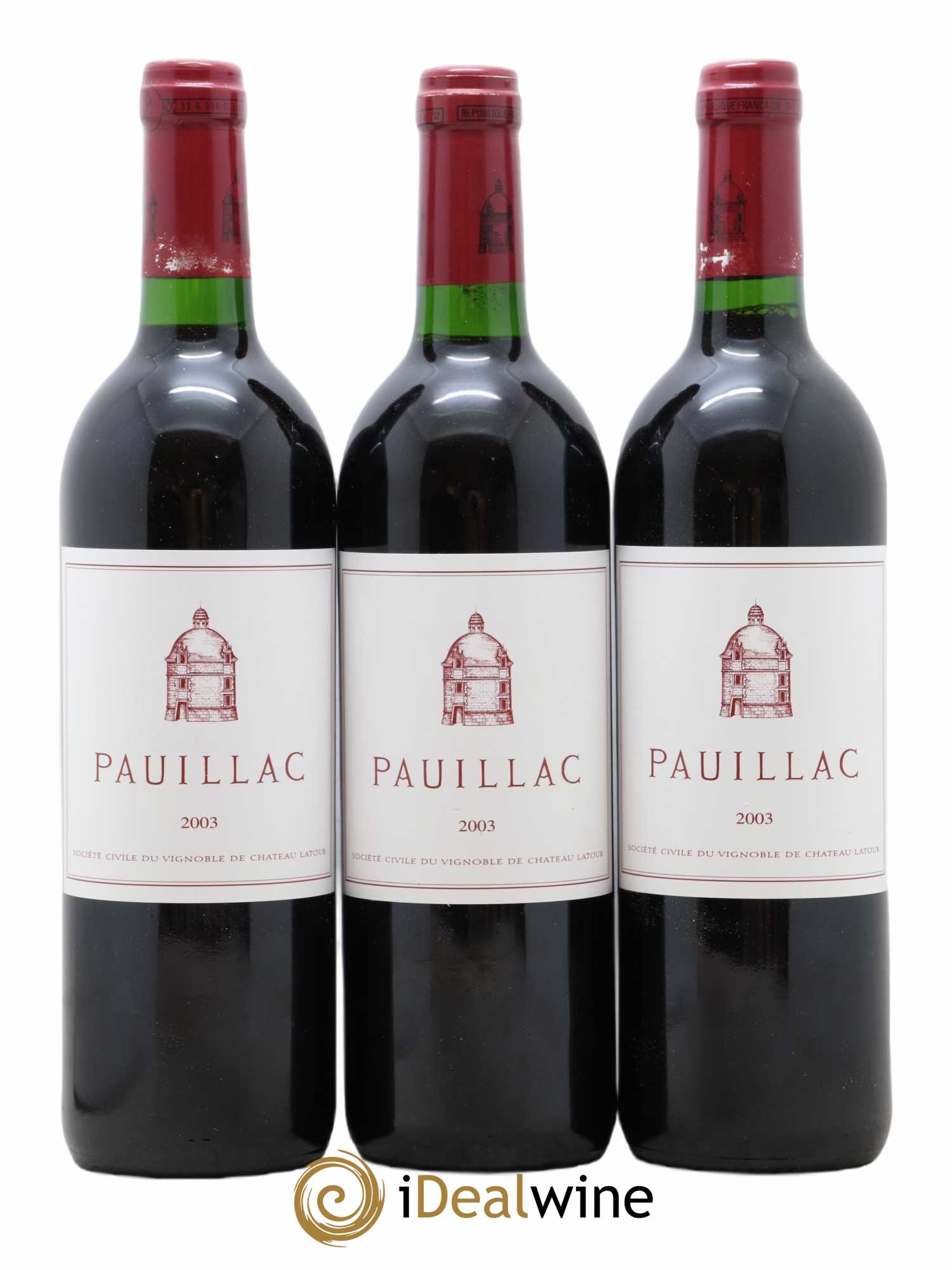 Pauillac de Château Latour 2003 - Lot de 3 bouteilles - 0