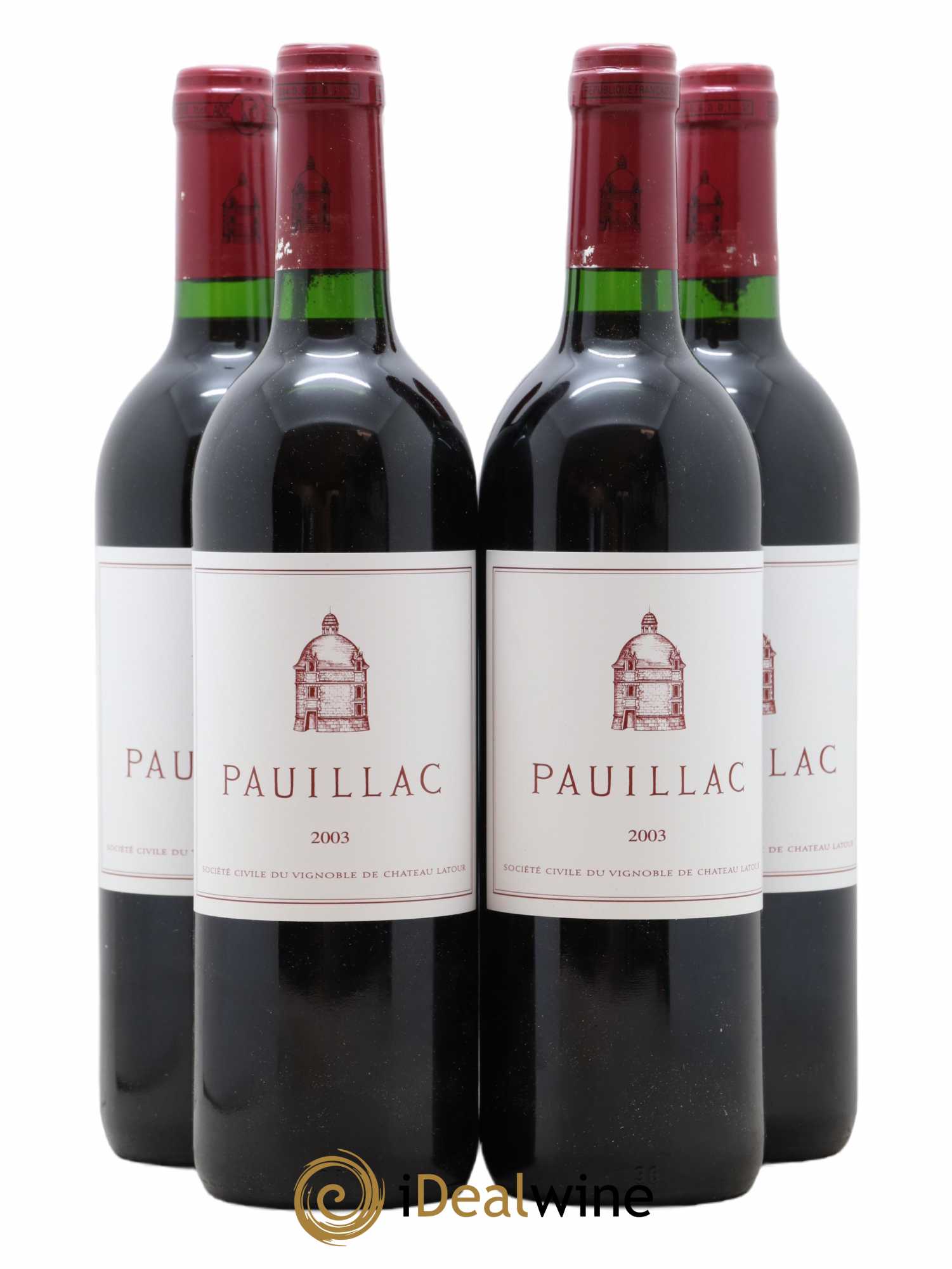 Pauillac de Château Latour 2003 - Lot of 4 bottles - 0