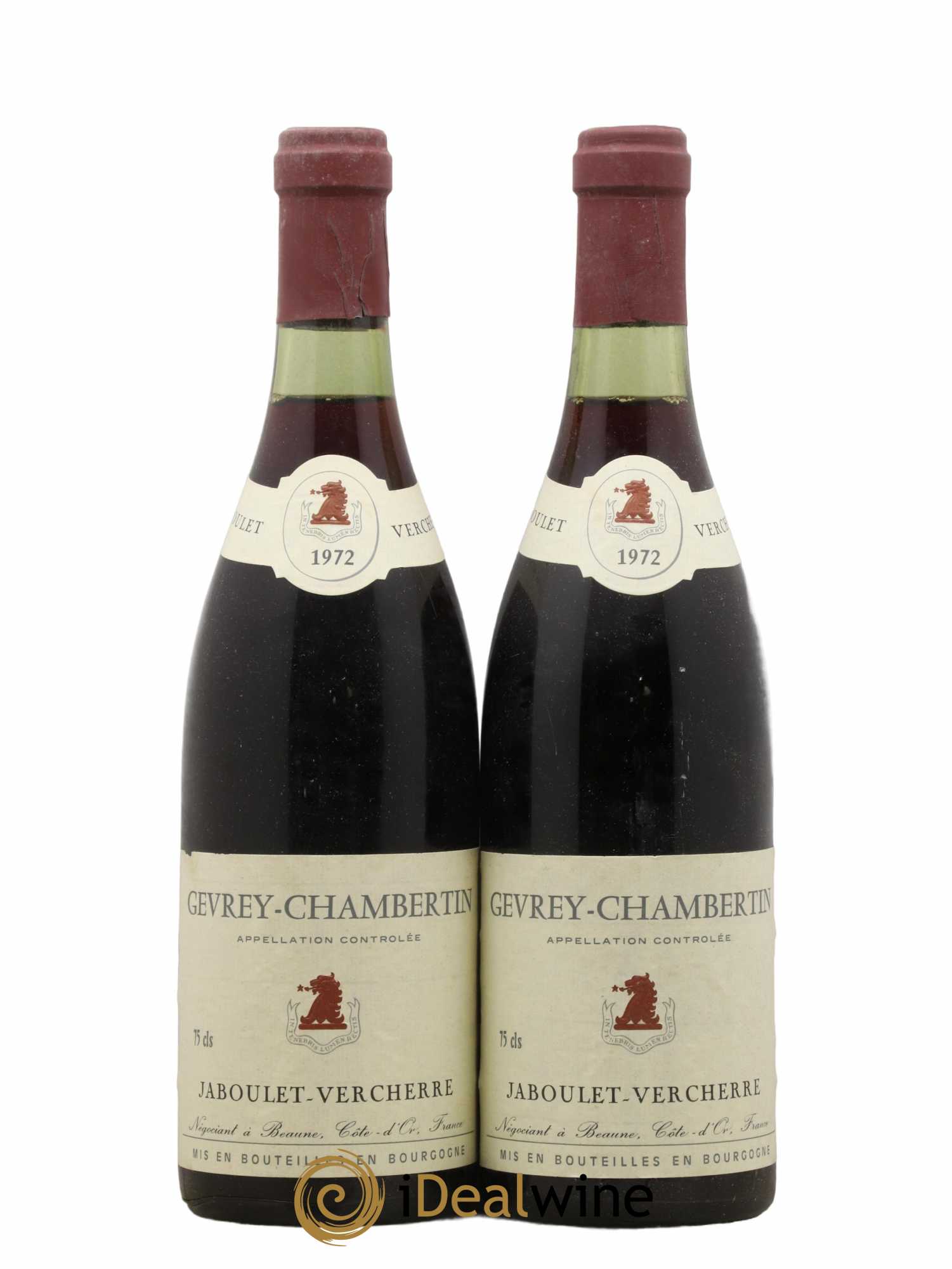 Gevrey-Chambertin Jaboulet Vercherre 1972 - Lot de 2 bouteilles - 0