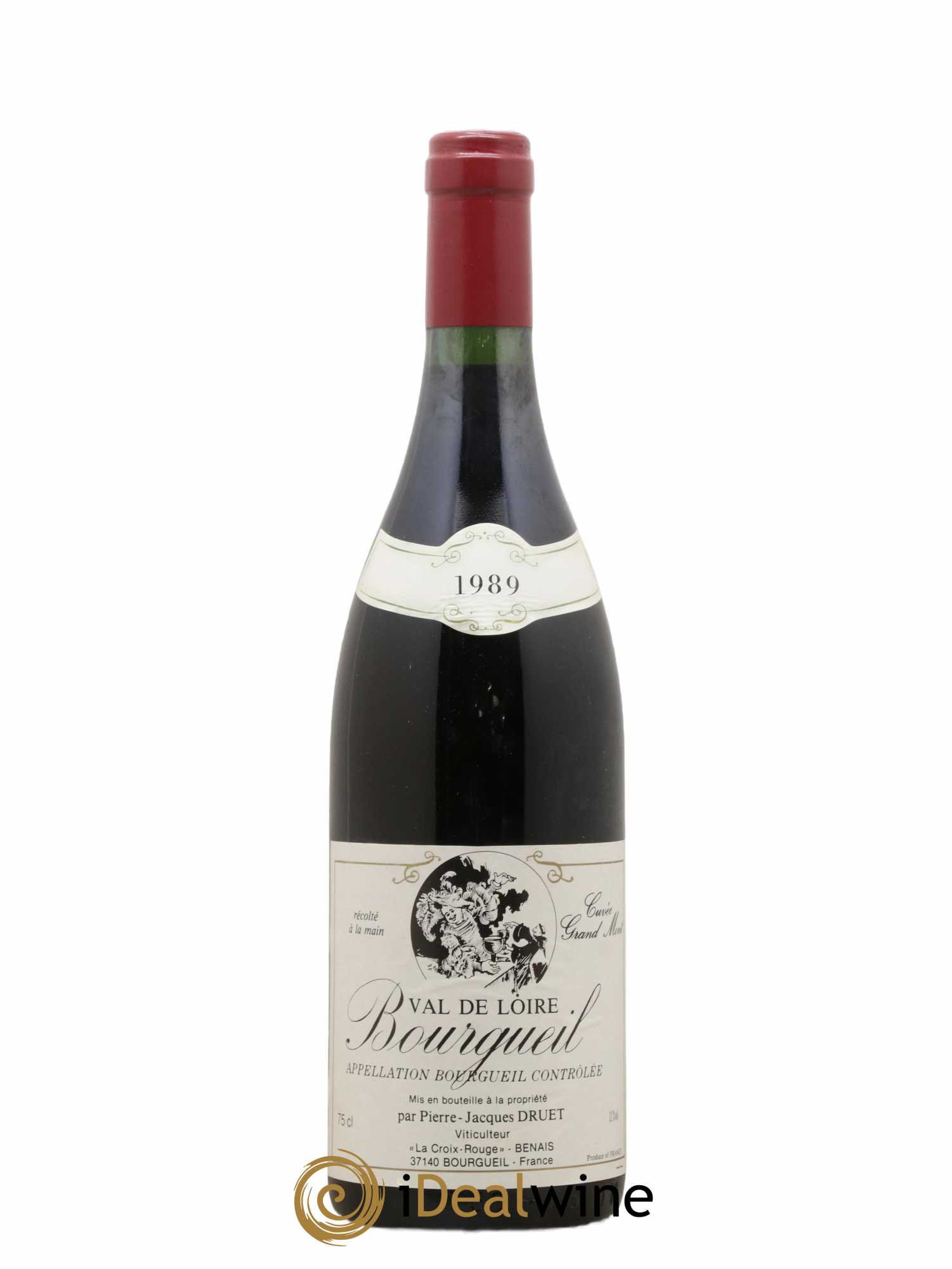 Bourgueil Grand Mont Pierre Jacques Druet 1989 - Lot de 1 bouteille - 0