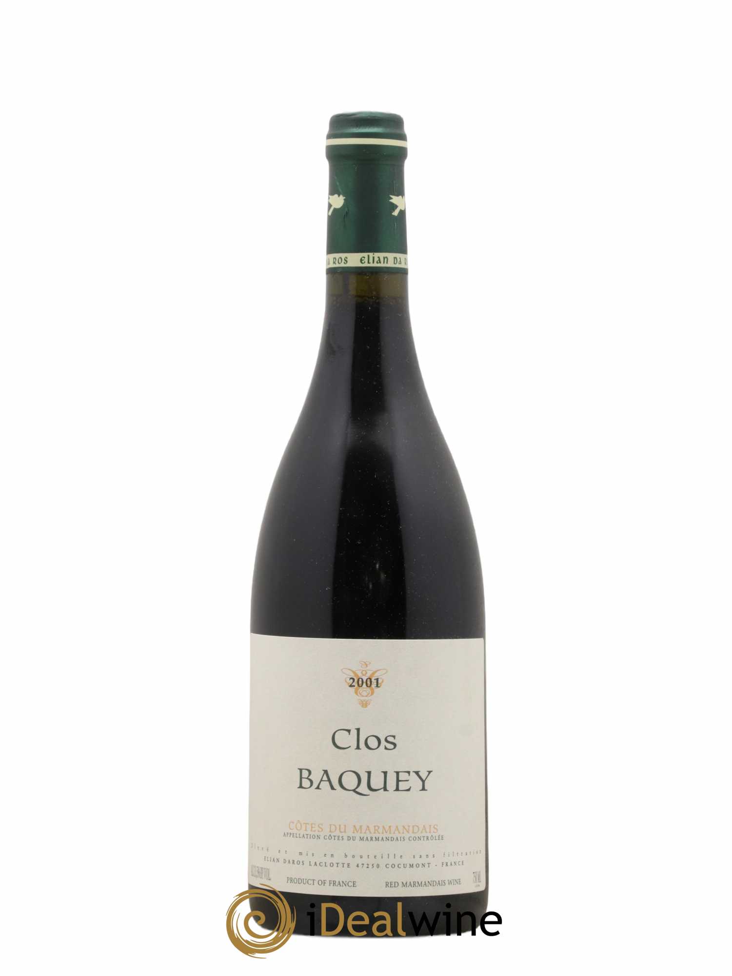 Côtes du Marmandais Clos Baquey Elian Da Ros (Domaine) 2001 - Lot de 1 bouteille - 0