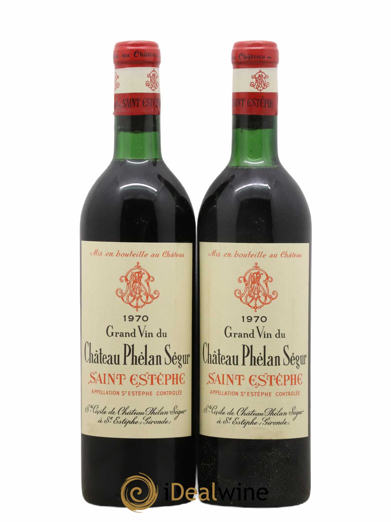 Château Phélan Ségur (sans prix de réserve) 1970 - Lot de 2 bouteilles - 0