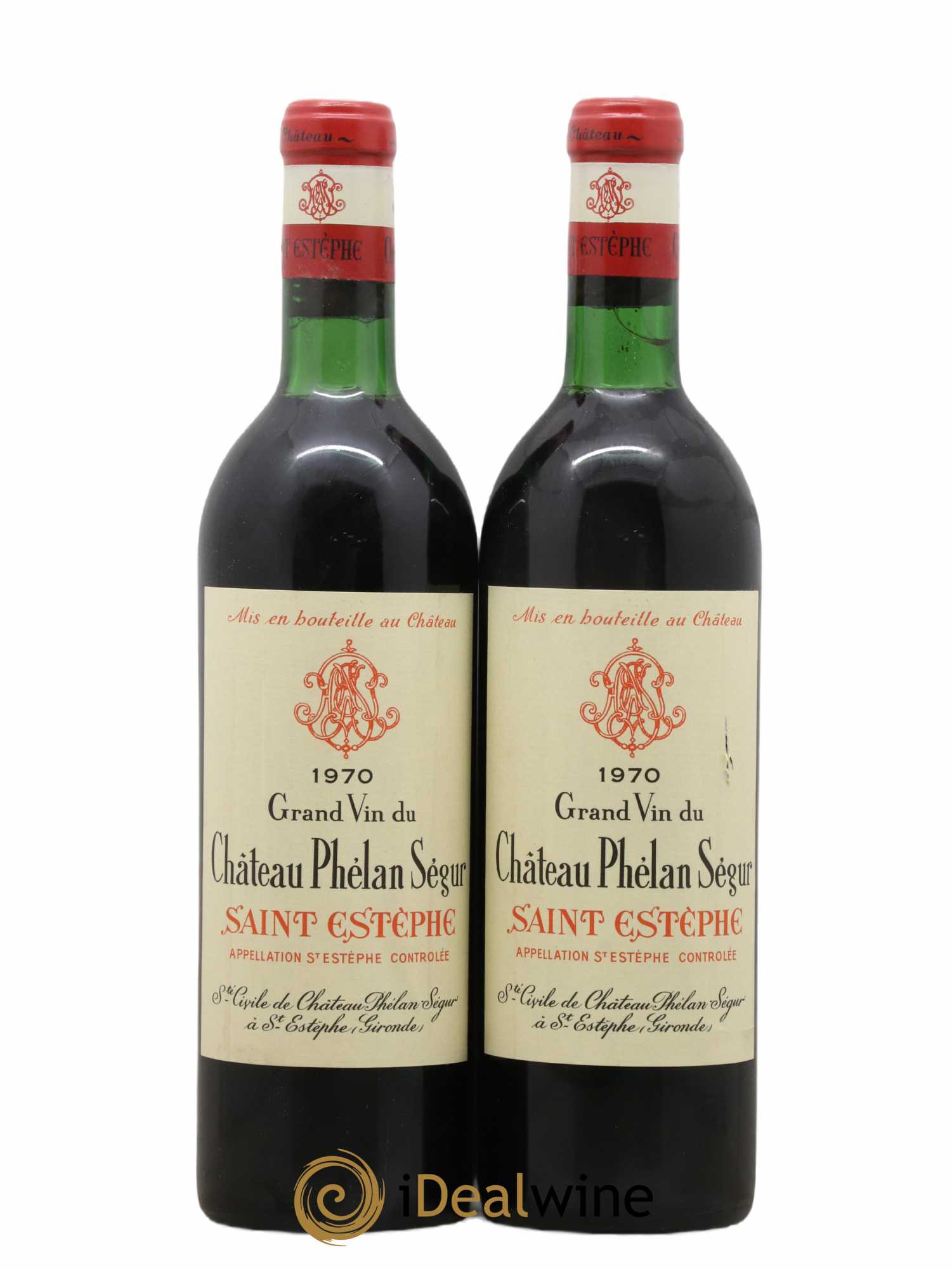 Château Phélan Ségur (sans prix de réserve) 1970 - Lot de 2 bouteilles - 0