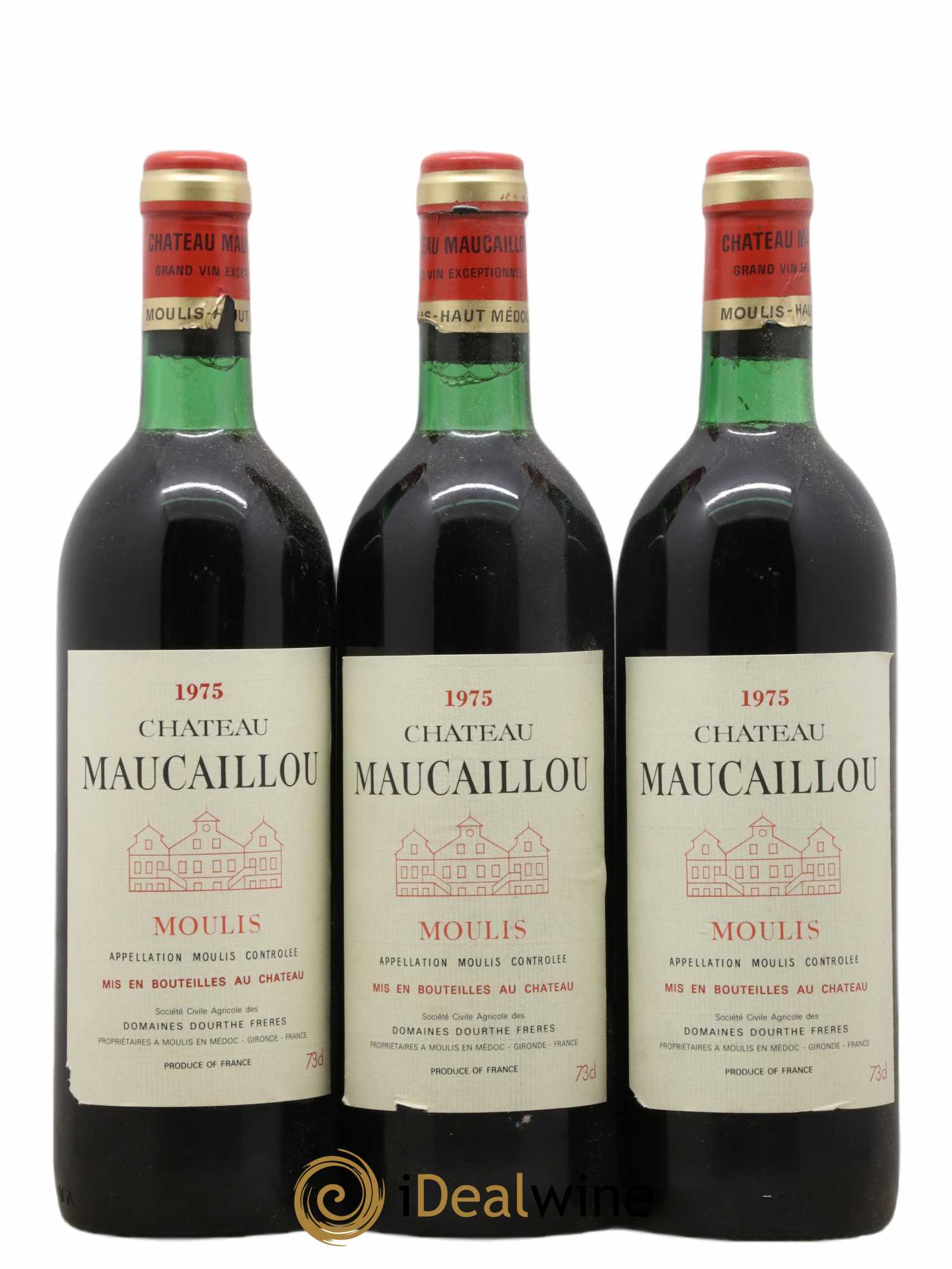 Château Maucaillou (sans prix de réserve) 1975 - Lot de 3 bouteilles - 0