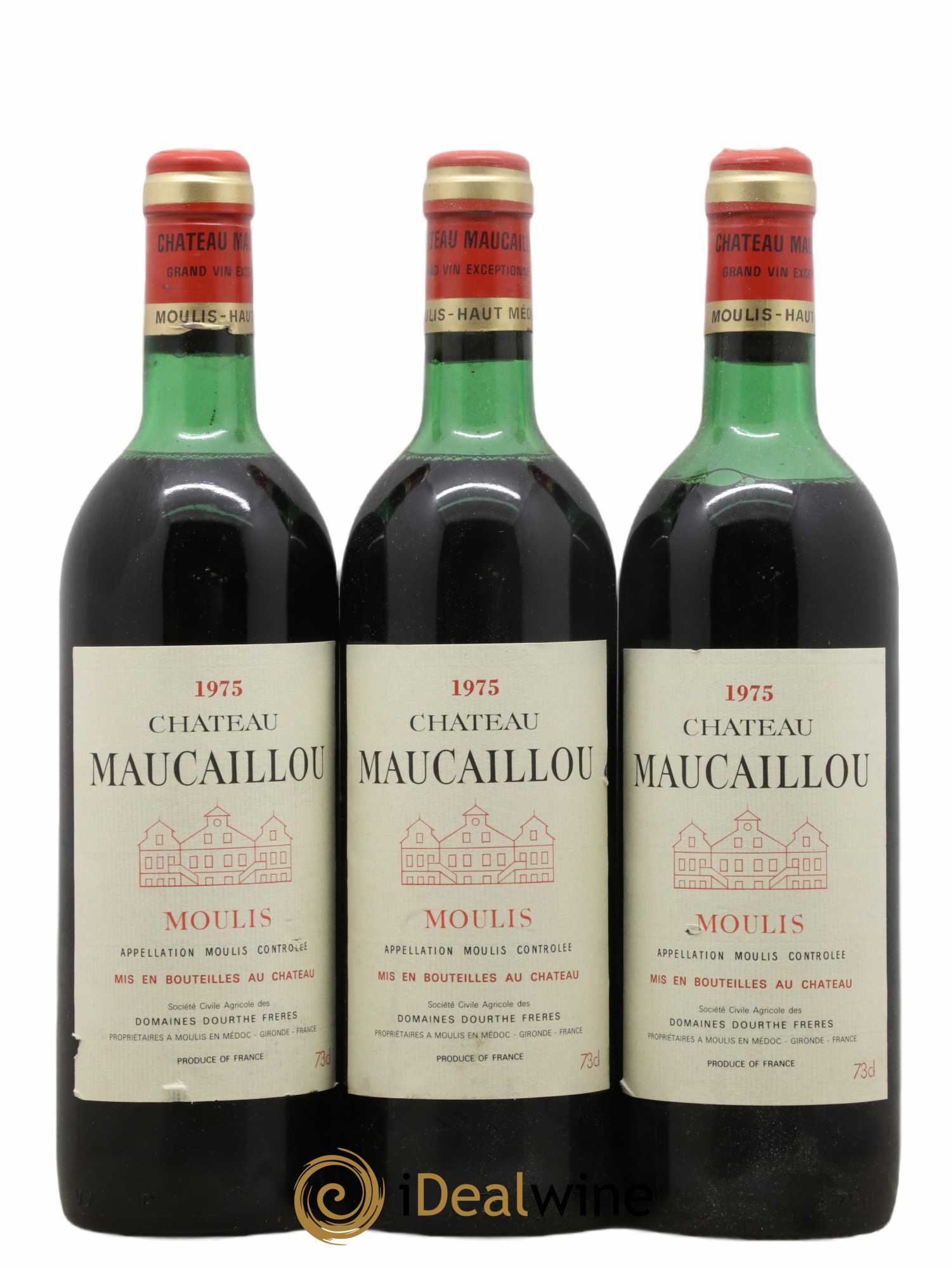 Château Maucaillou (sans prix de réserve) 1975 - Lot de 3 bouteilles - 0
