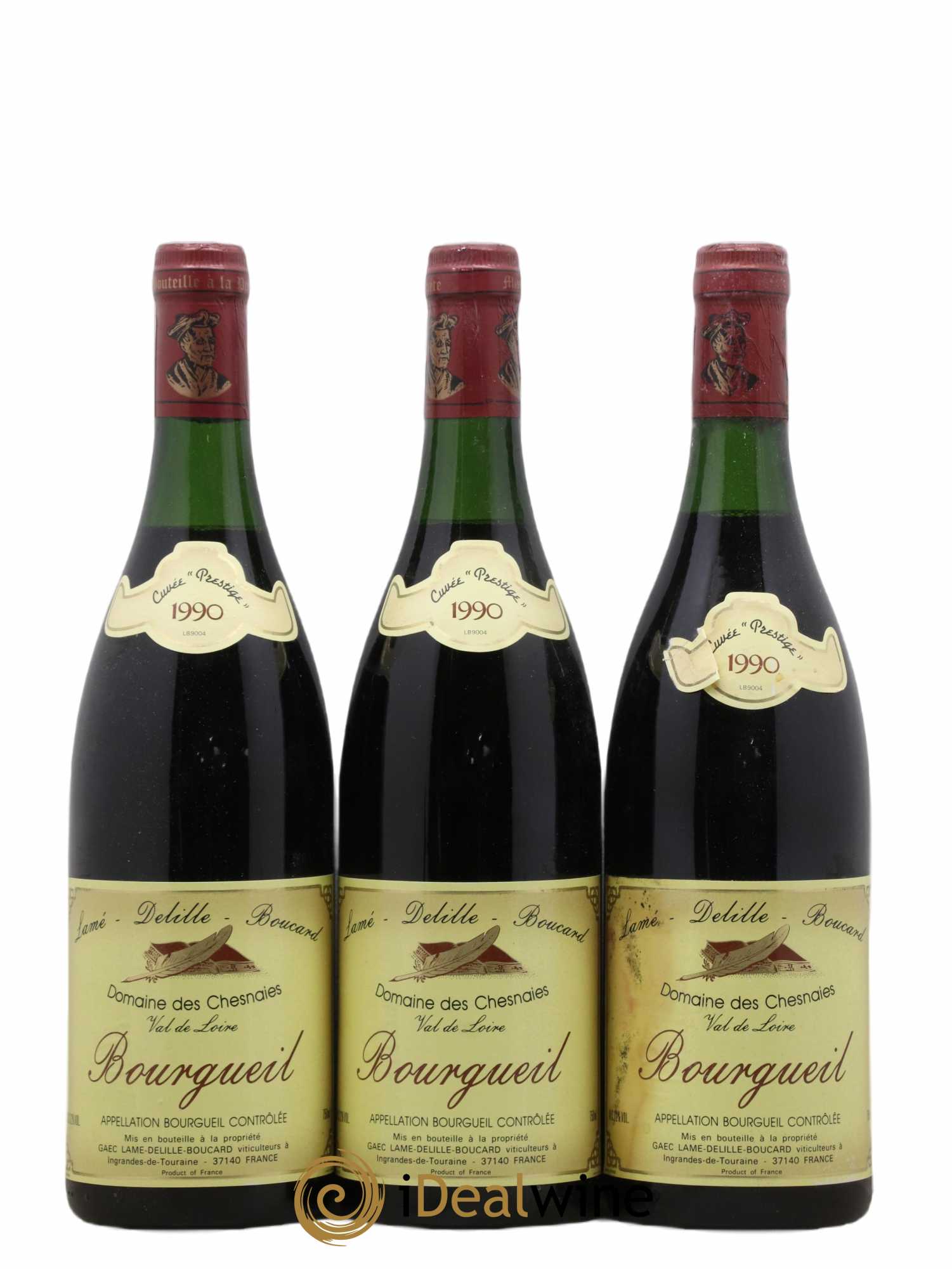 Bourgueil Cuvée Prestige Domaine Des Chesnaies 1990 - Posten von 3 Flaschen - 0