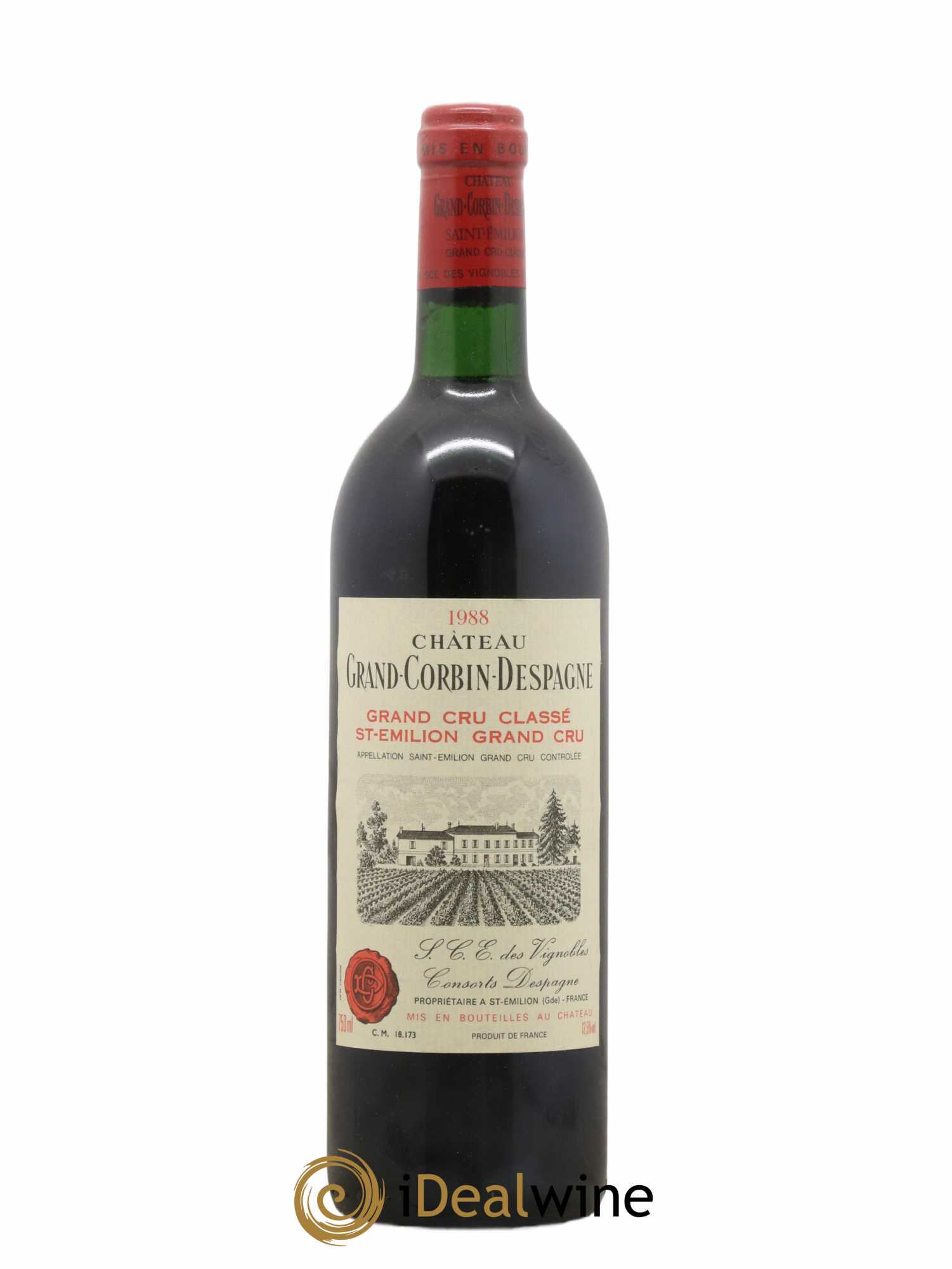 Château Grand Corbin Grand Cru Classé (sans prix de réserve) 1988 - Lot de 1 bouteille - 0