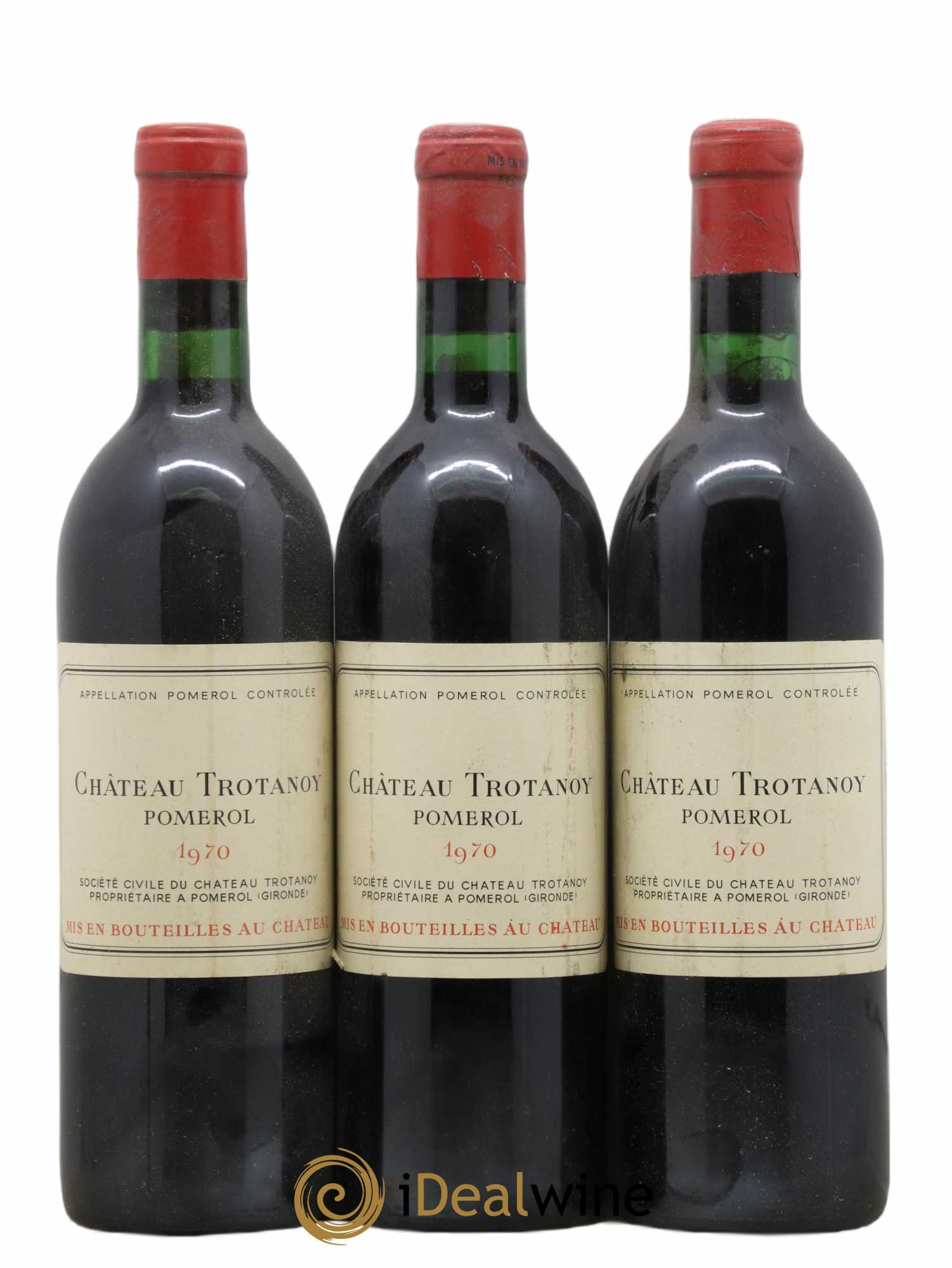 Château Trotanoy 1970 - Lot de 3 bouteilles - 0