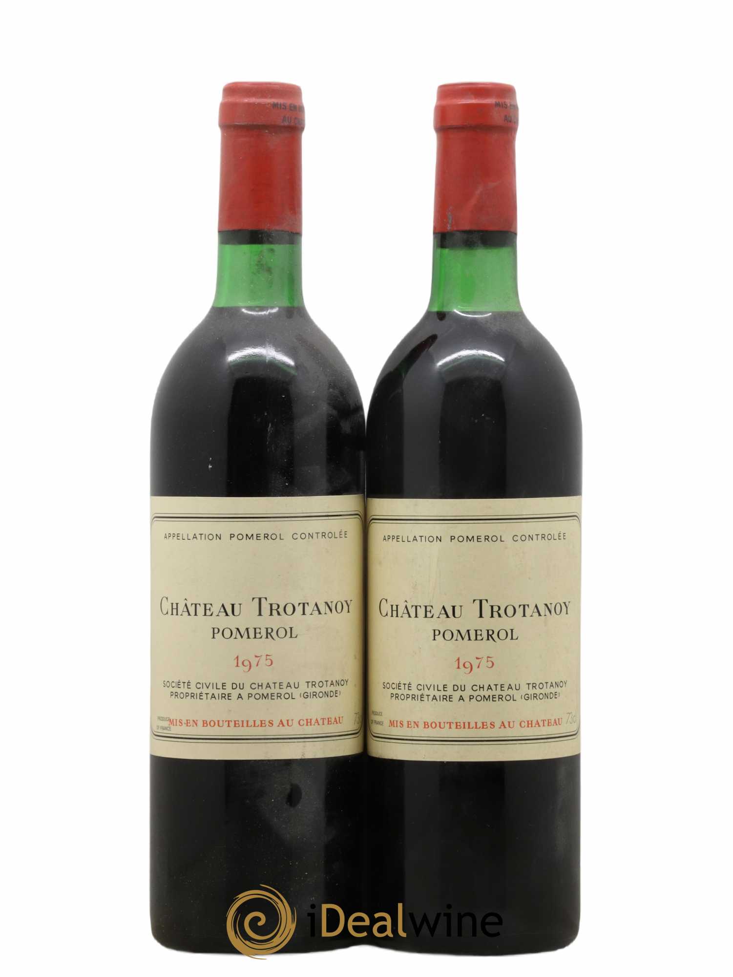 Château Trotanoy 1975 - Lot de 2 bouteilles - 0